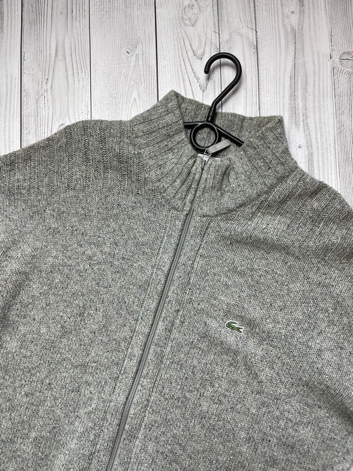 Lacoste × Vintage Vintage Lacoste zip sweater knitted avant-garde size XXL Size US XXL / EU 58 / 5 - 2 Thumbnail