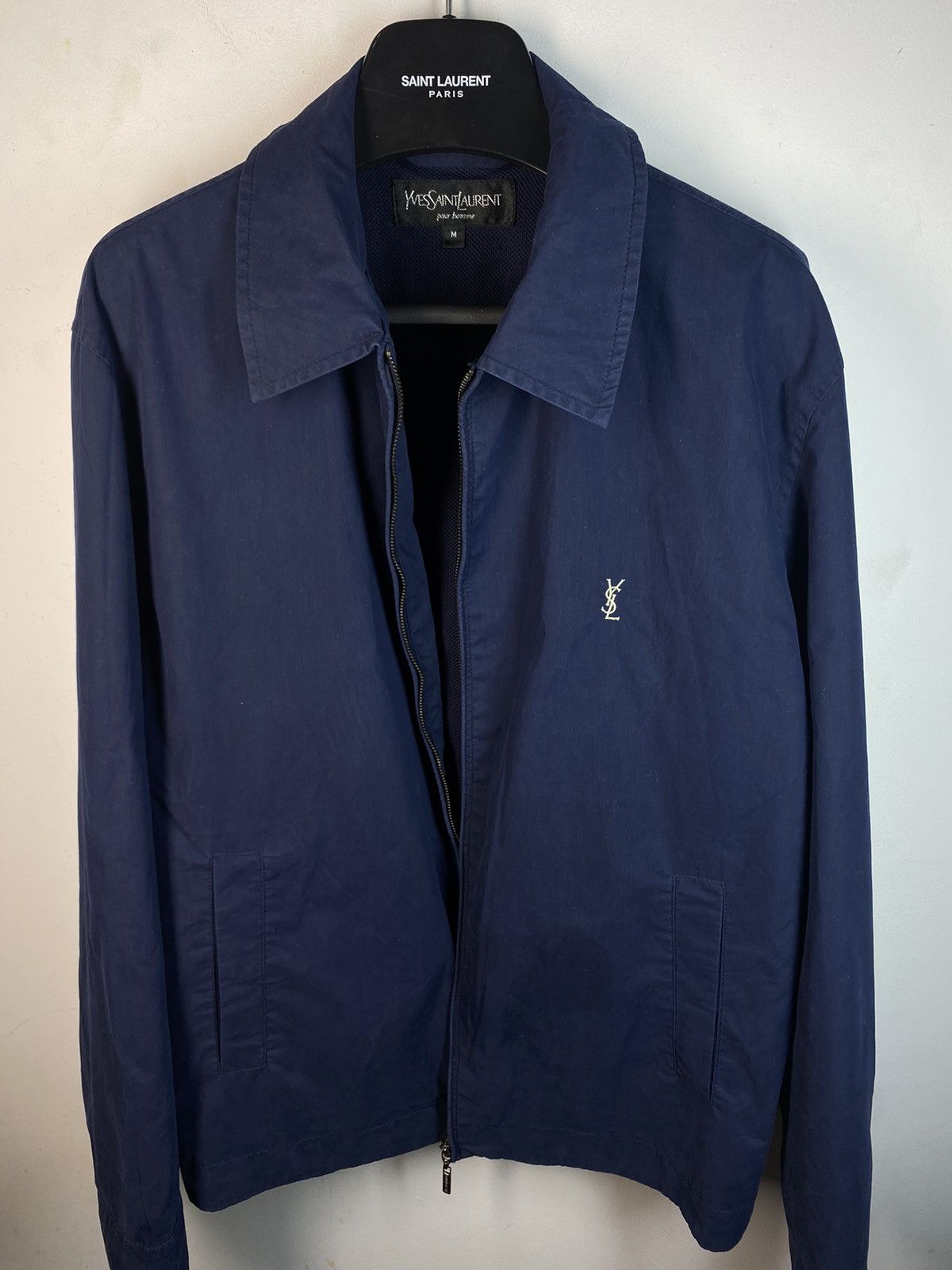 Yves Saint Laurent Autumn YSL Jacket Dark Navy YSL Bomber Size US M / EU 48-50 / 2 - 10 Thumbnail