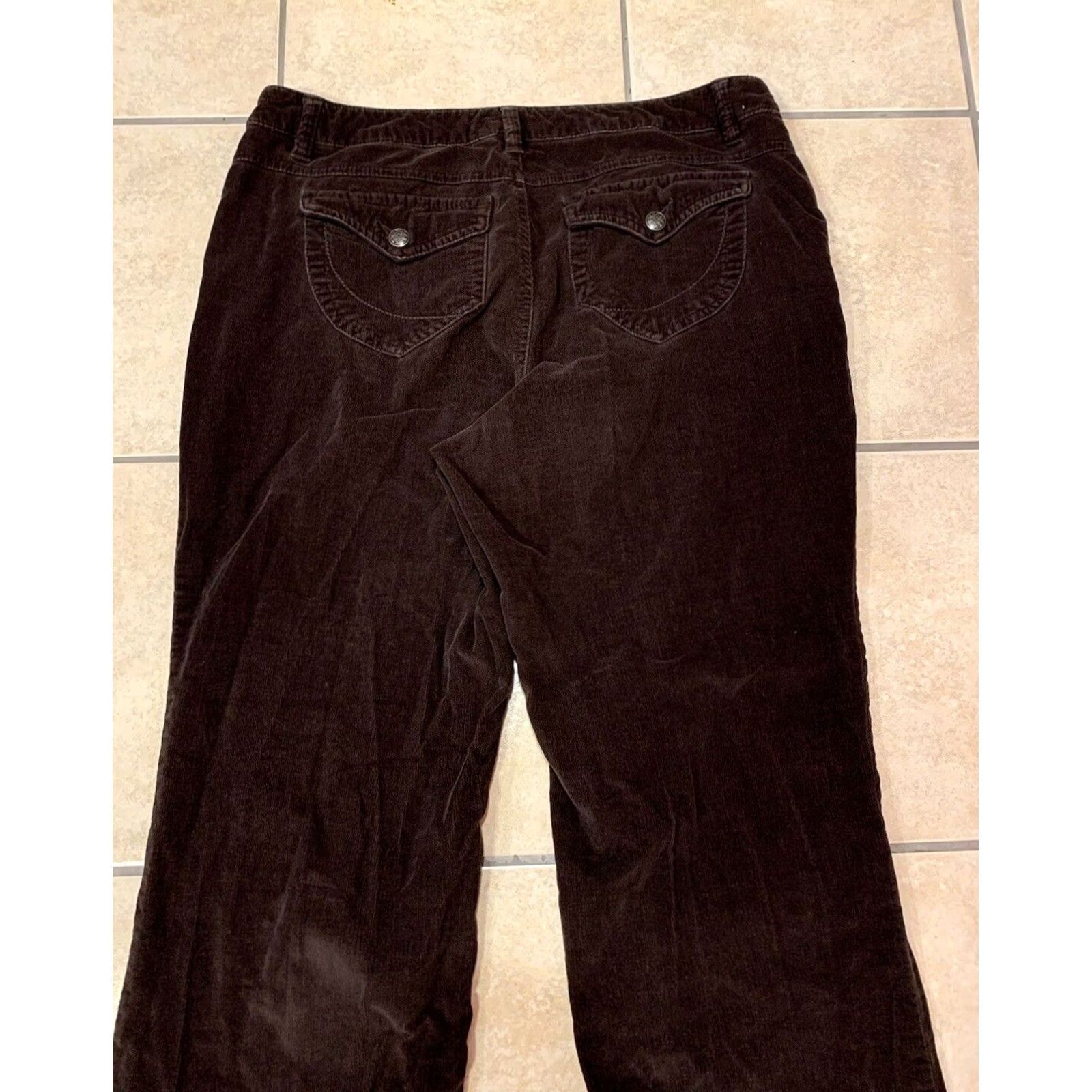 Vintage VINTAGE Dressbarn Women's Pants Brown Corduroy Wide Leg 35x30 Regular Inseam 30 Fall Spring Winter Workwear Casual Travel Mens Womens Girls Boys Size 36" / US 14 / IT 50 - 8 Thumbnail