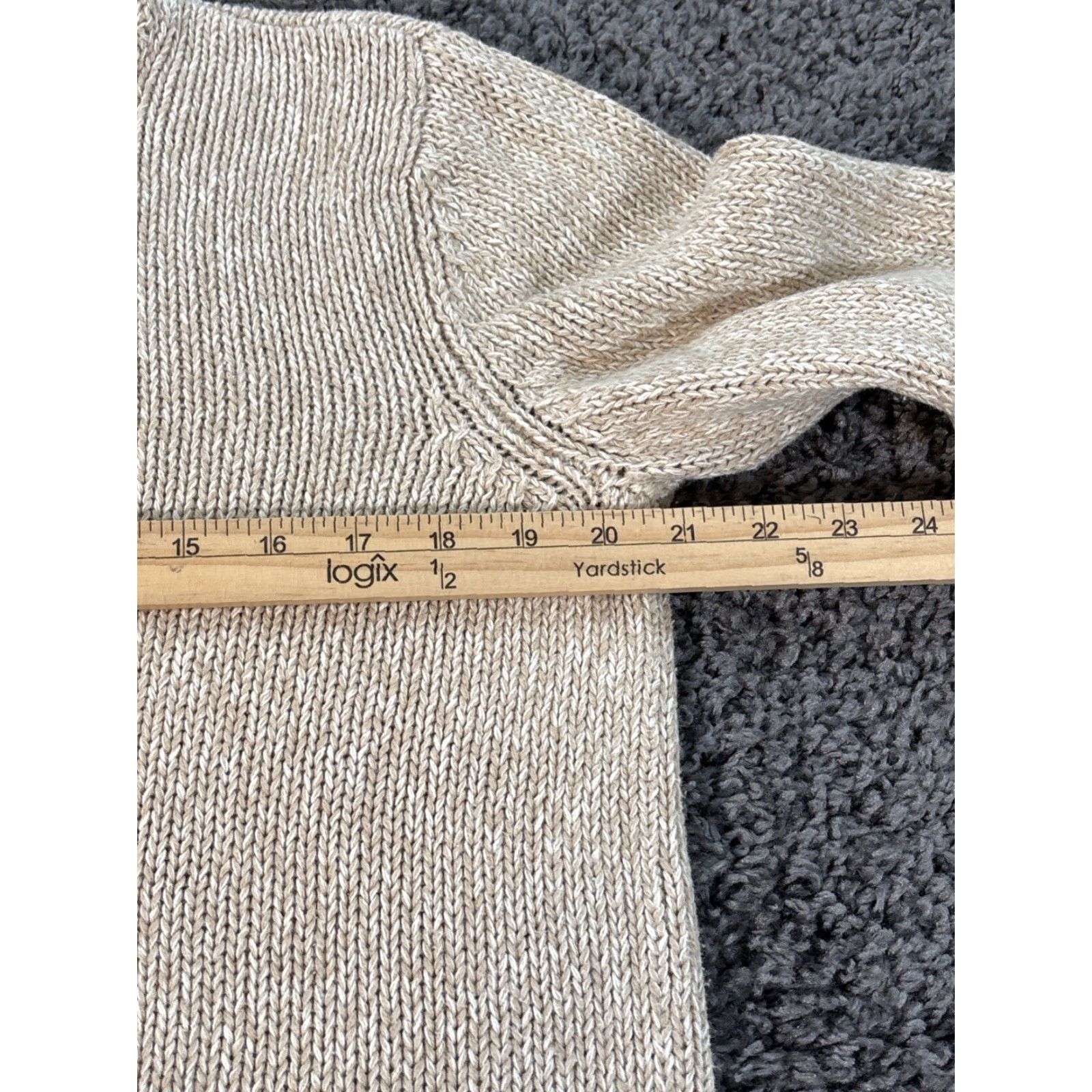 Vintage VINTAGE Christopher Banks Sweater Womens Medium Chunky-Knit Cardinal Bird Beige Crew Neck Pullover Ramie Cotton Knit-Style Size M / US 6-8 / IT 42-44 - 3 Thumbnail