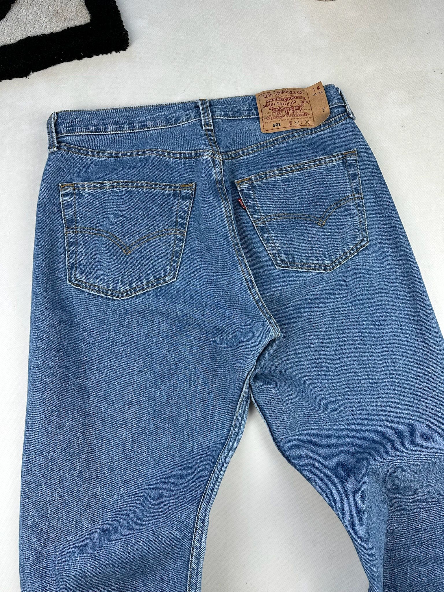 Levi's 90s Vintage Levis 501 Jeans blue washed Size US 32 / EU 48 - 9 Thumbnail