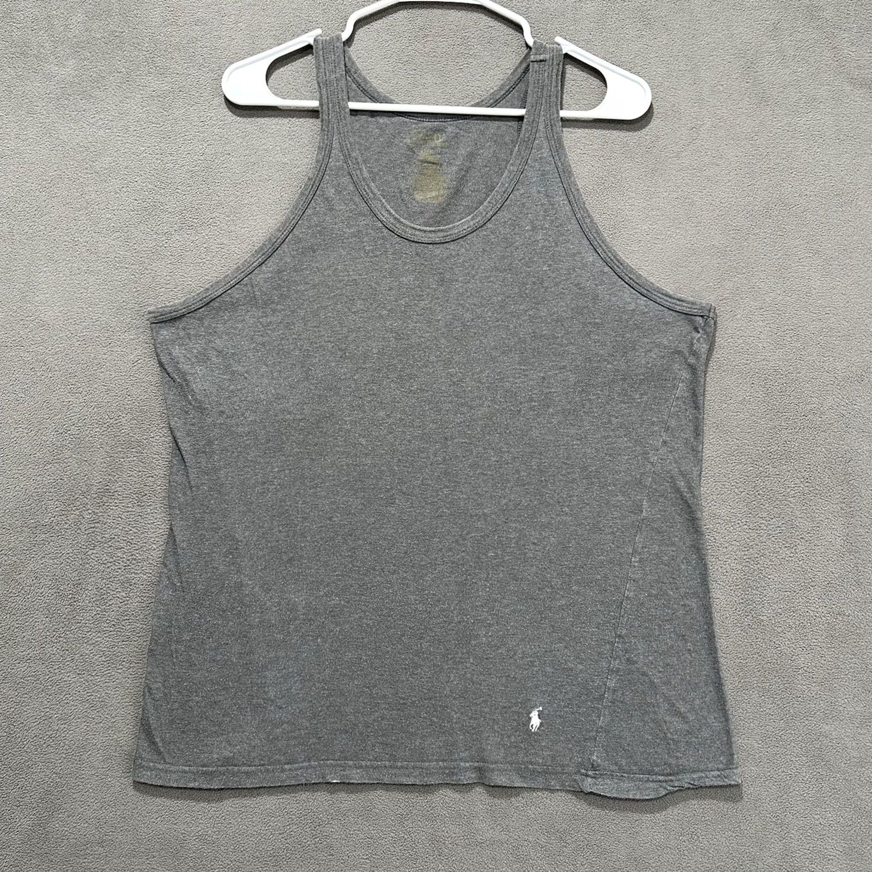 Polo Ralph Lauren Polo Ralph Lauren Tank Top Womens L Gray Slim Fit Scoop Neck Racerback Casual Basic Summer 90s Womens Size L / US 10 / IT 46 - 2 Thumbnail