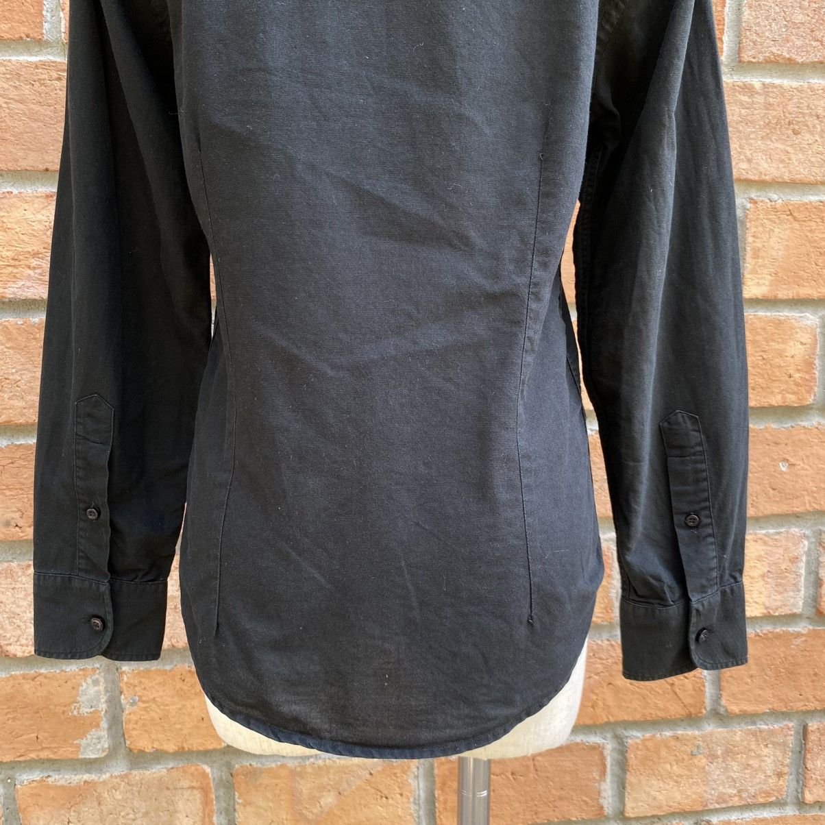 Dolce & Gabbana Dolce & Gabbana Black Fitted Long-Sleeve Collared Shirt Size S / US 4 / IT 40 - 7 Thumbnail