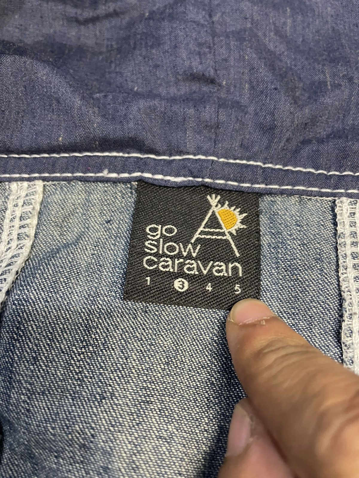 go slow caravan Native Embroidery Denim Mt. Parka Jacket Size US M / EU 48-50 / 2 - 7 Thumbnail