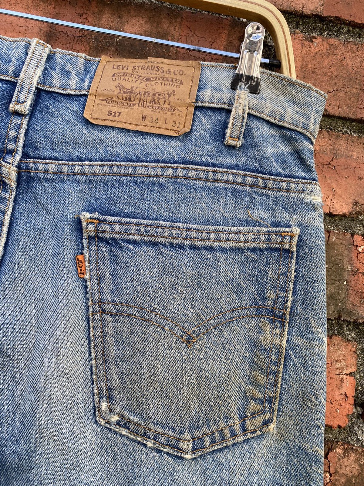 Levi's Vintage Clothing W34x27 Vintage levi's 517 flare orange tab made in USA Size US 34 / EU 50 - 3 Thumbnail