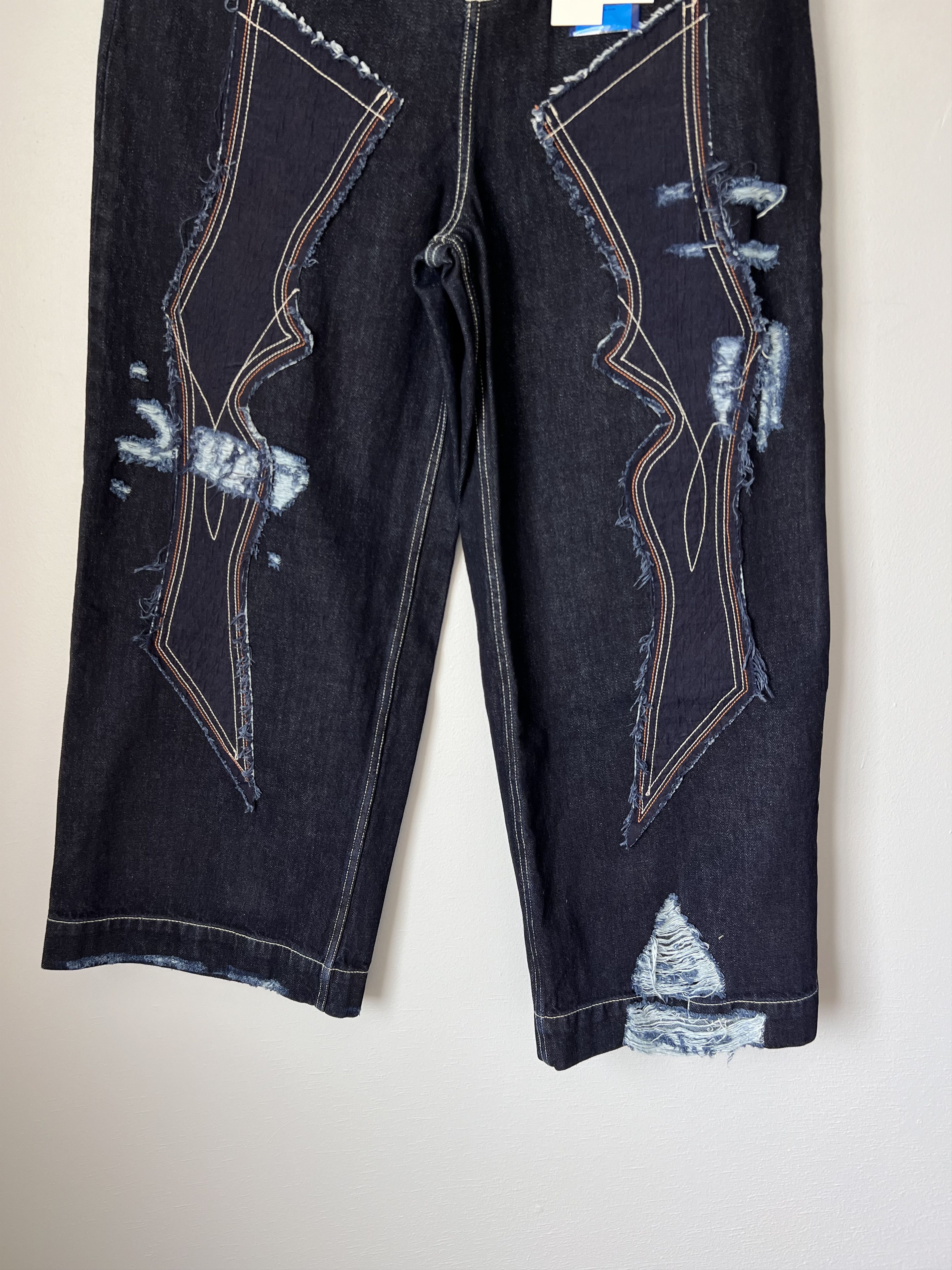 Ader Error Ader Error Wide Leg Elve Jeans in Navy Size US 34 / EU 50 - 3 Thumbnail