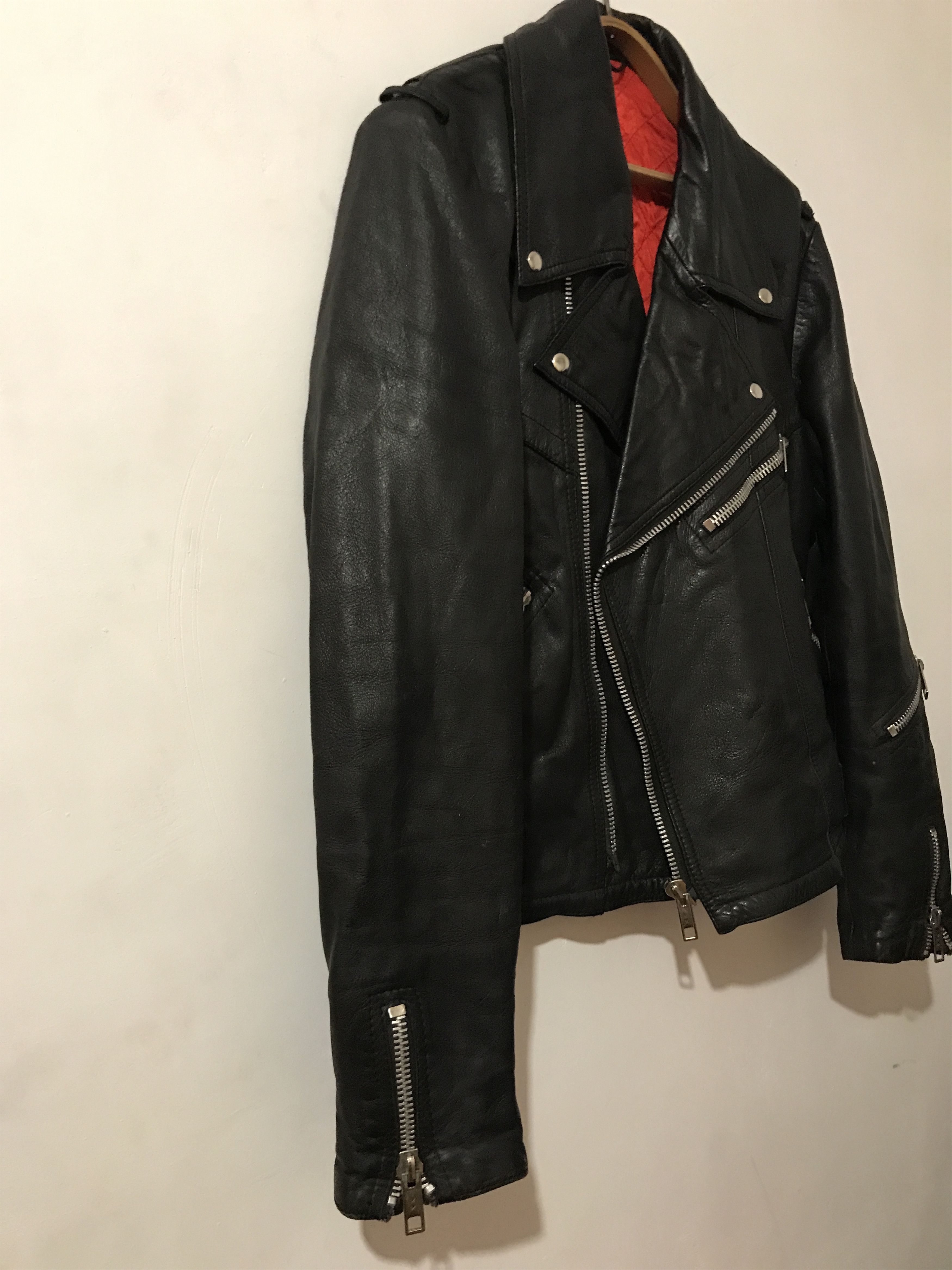 Vintage Vintage 80s Scandinavian DANISH Leather Biker Jacket L-XL Size US L / EU 52-54 / 3 - 3 Thumbnail