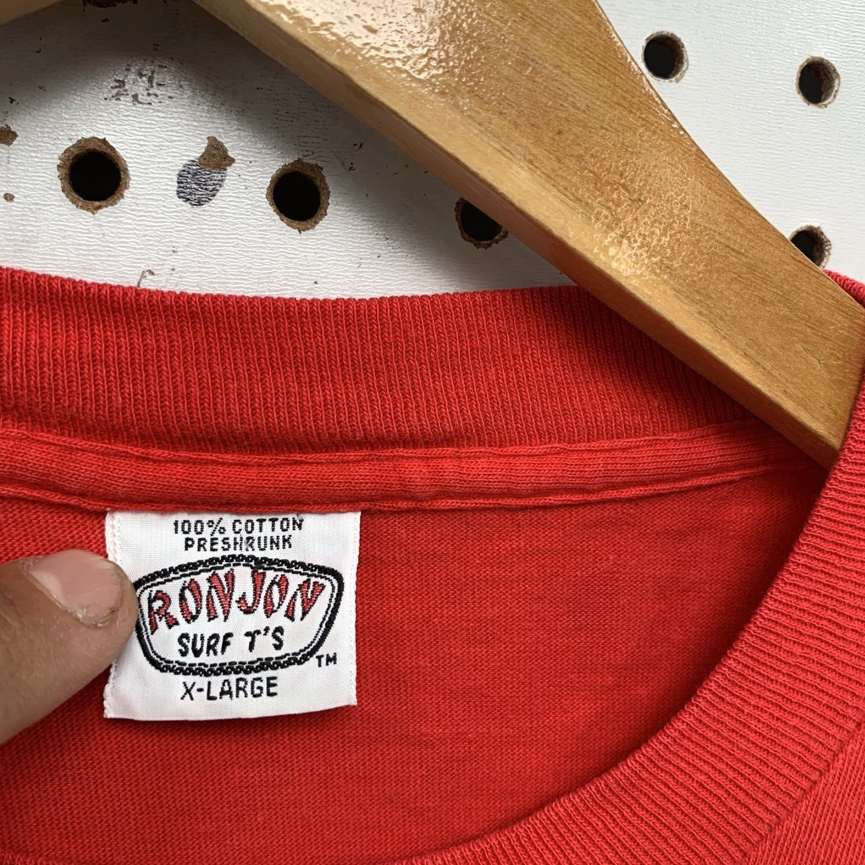 Ron Jon Surf Shop VINTAGE Ron Jon Surf Shop Pocket T-Shirt Mens XL Red 80s Beach Single Stitch Size US XL / EU 56 / 4 - 3 Thumbnail