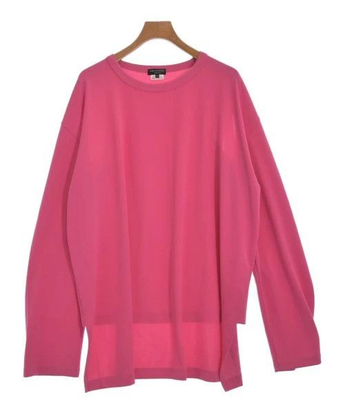 Comme des Garcons Homme Plus T-Shirts Plain Long Sleeve Crewneck Polyester Pink Size US M / EU 48-50 / 2 - 1 Thumbnail
