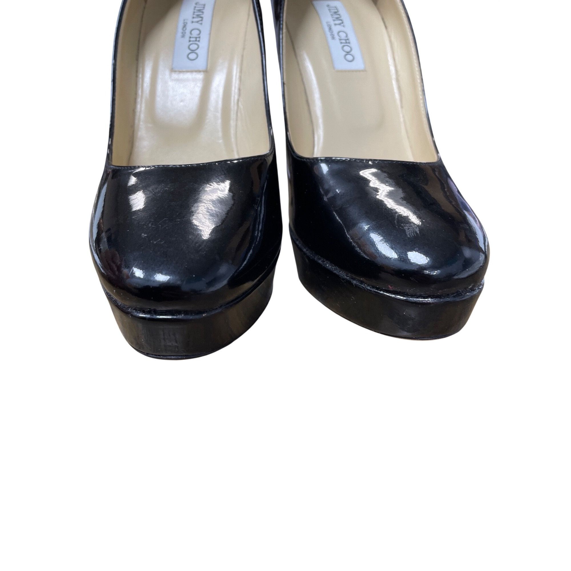 Jimmy Choo Jimmy Choo womans Black Patent Leather Stiletto 5.5" Heels S Size US 10.5 / IT 40.5 - 8 Thumbnail