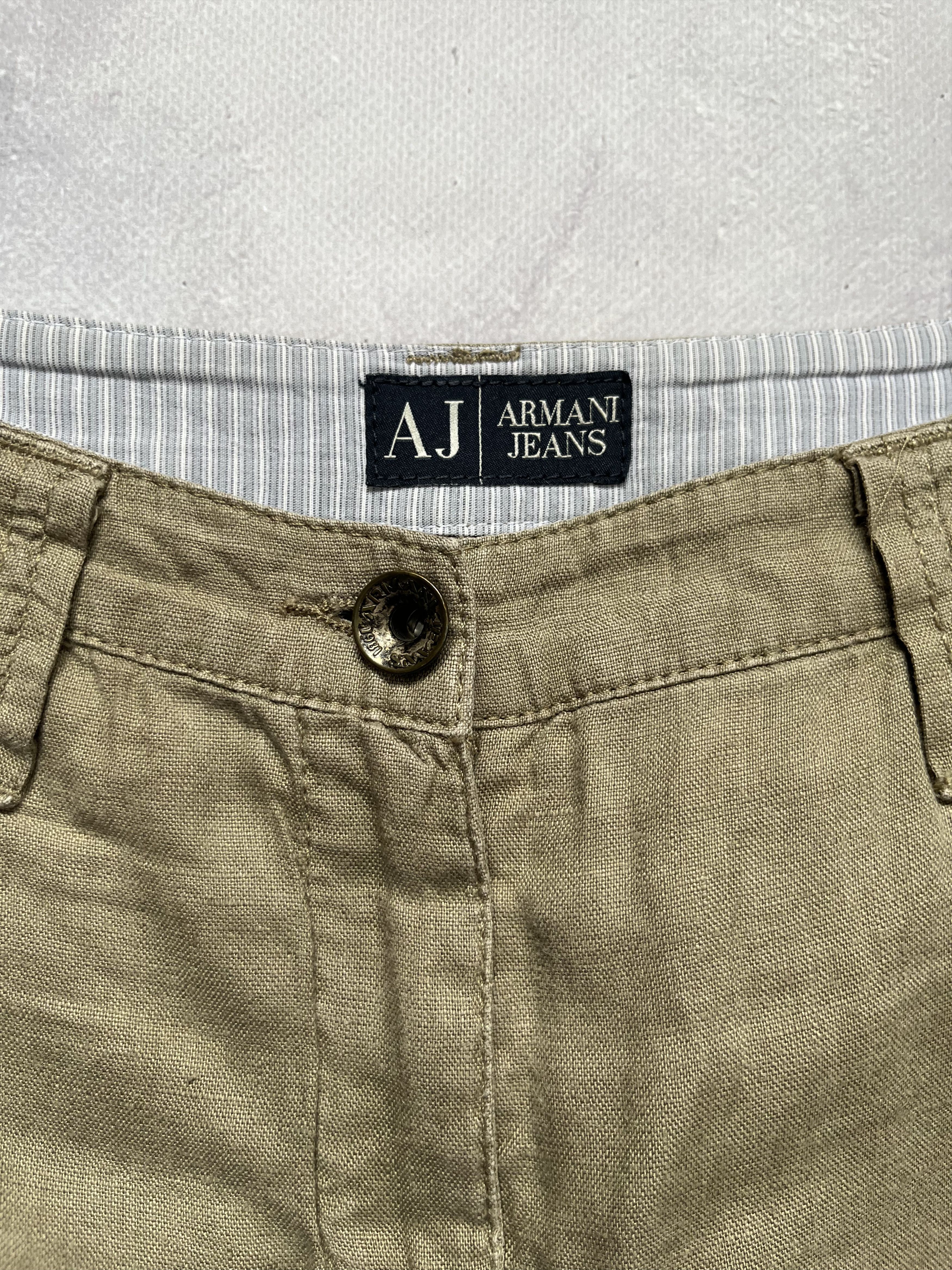 Giorgio Armani Armani Jeans Vintage Linen Lino Blend Wide Leg Pants Flare Size US 28 / EU 44 - 5 Thumbnail