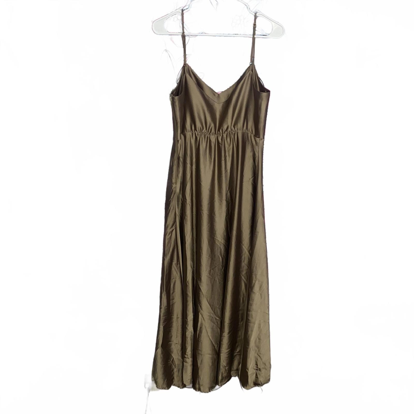 Designer Show Me Your Mumu Copper Maxi Dress Satin M Size M / US 6-8 / IT 42-44 - 2 Thumbnail