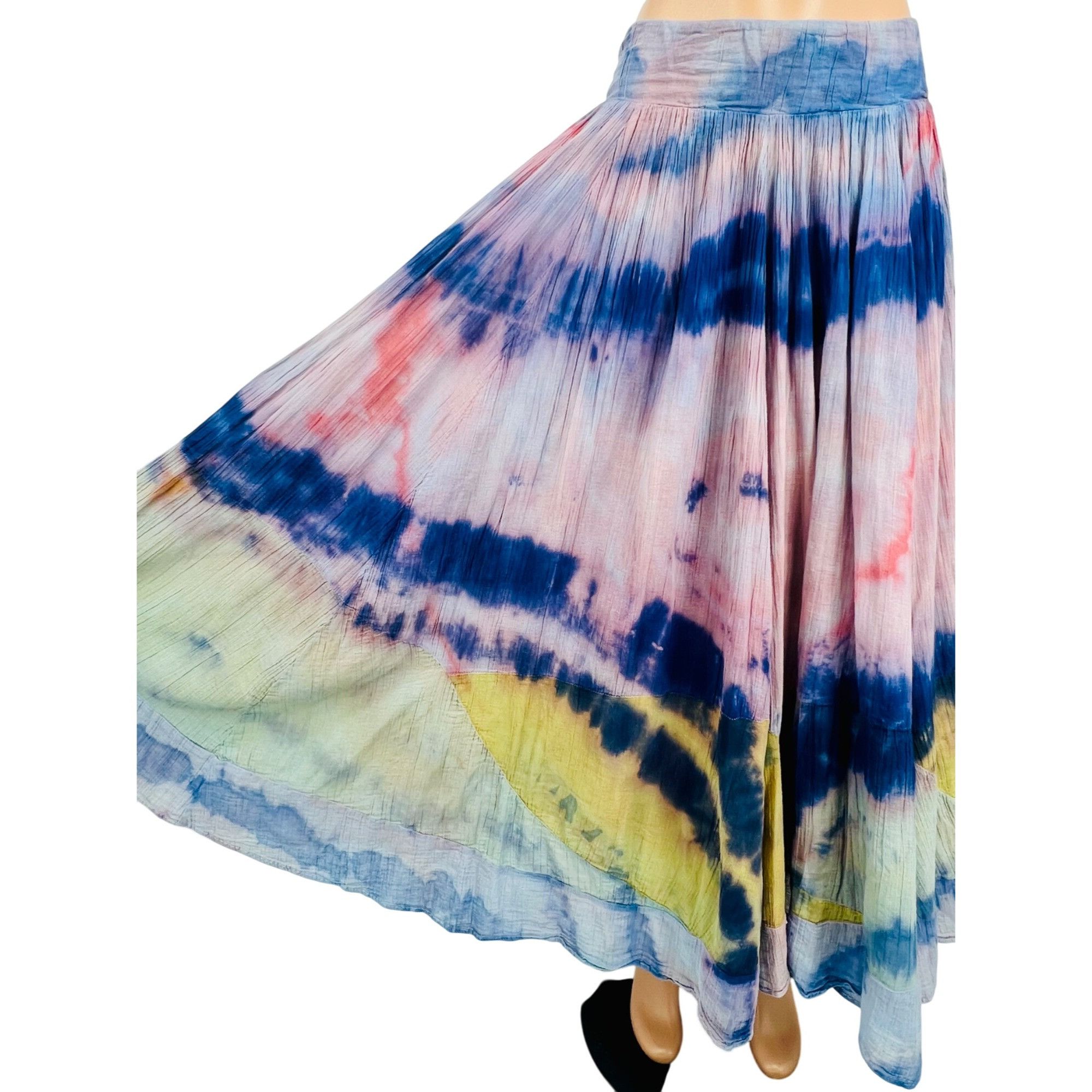 Free People RARE VTG Free People Tie Dye Gauzy Maxi Skirt M | Boho Luxe Size 30" / US 8 / IT 44 - 18 Thumbnail