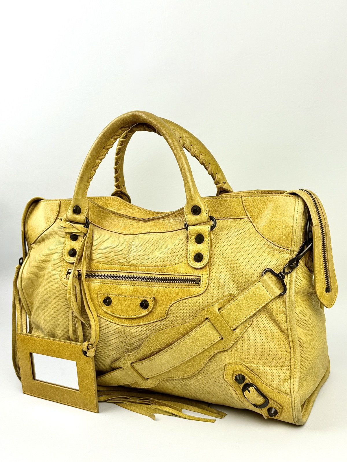 Balenciaga Balenciaga - Ghesquière - 2000’s - Lemon - Peforated - City Size ONE SIZE - 2 Thumbnail