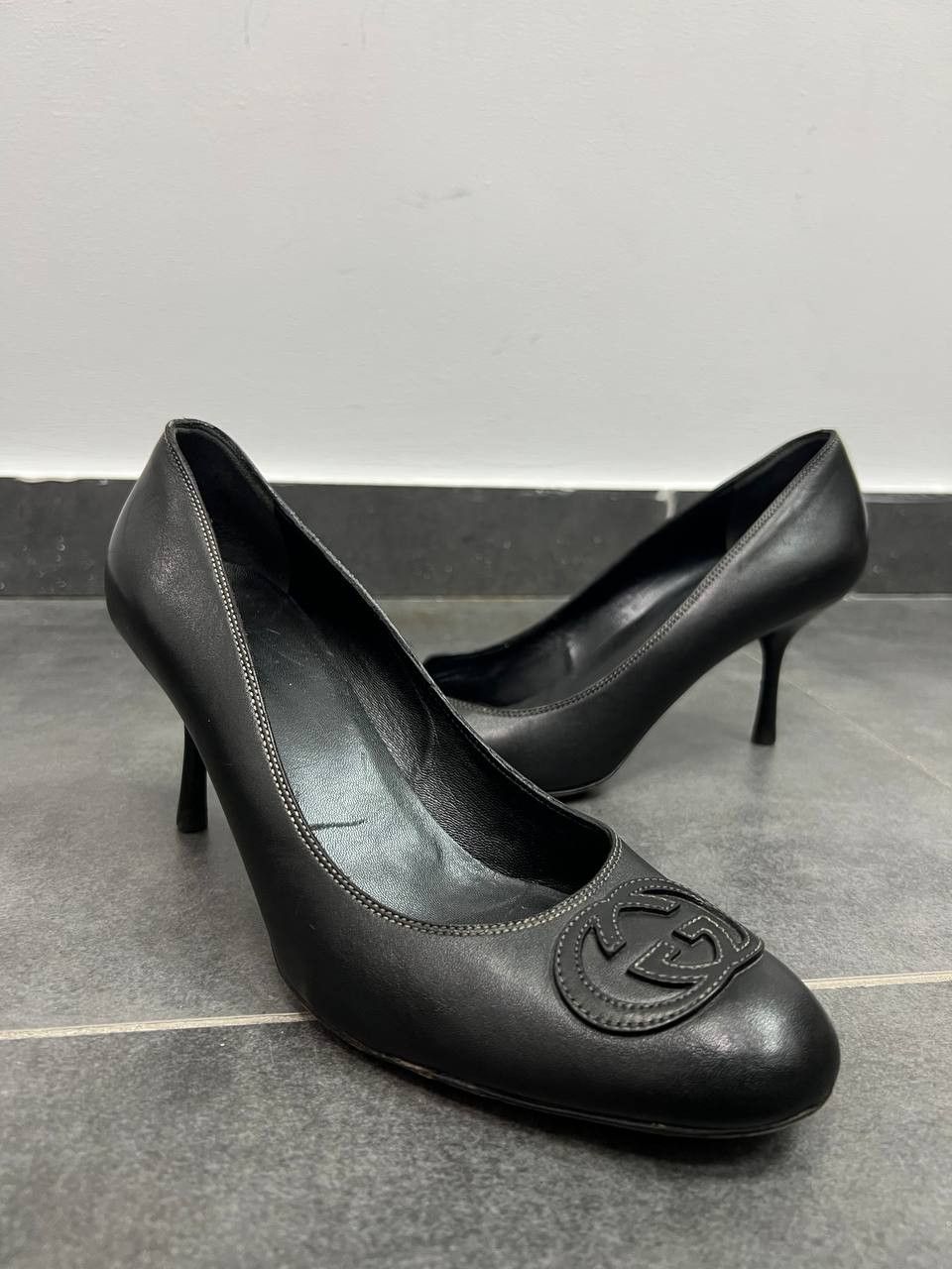 Gucci Gucci GG Soho Logo Leather Pump Heels Size US 10 / IT 40 - 2 Thumbnail