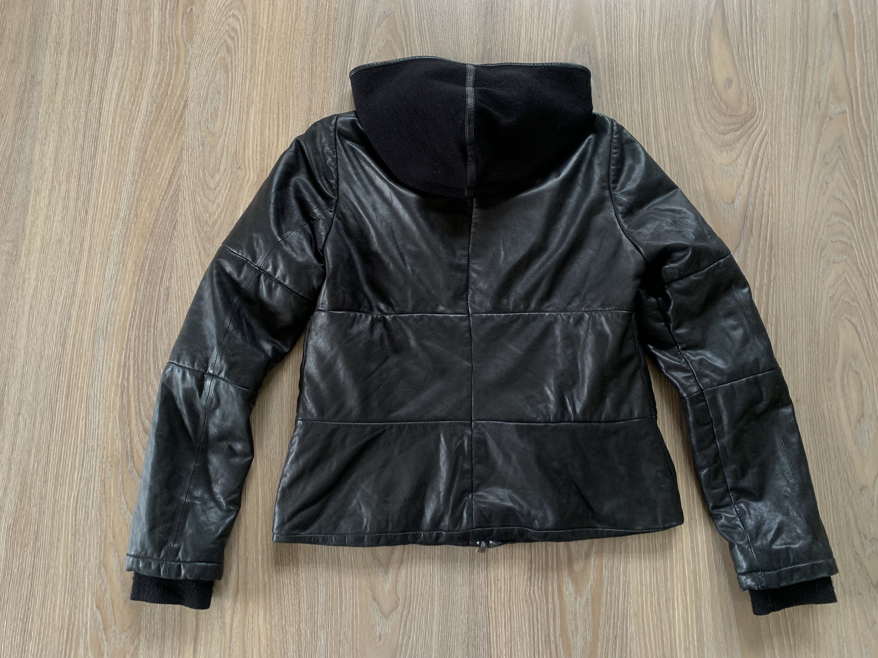 Japanese Brand Vintage Roman Bow Black Leather Jacket With Hood Size M / US 6-8 / IT 42-44 - 3 Thumbnail