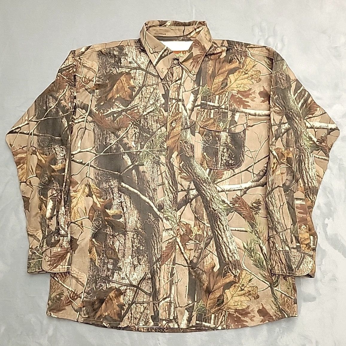 Realtree VINTAGE Gamehide Shirt Mens XL Brown Realtree AP Camoflage 100% Cotton Hunting Shirt Size US XL / EU 56 / 4 - 2 Thumbnail