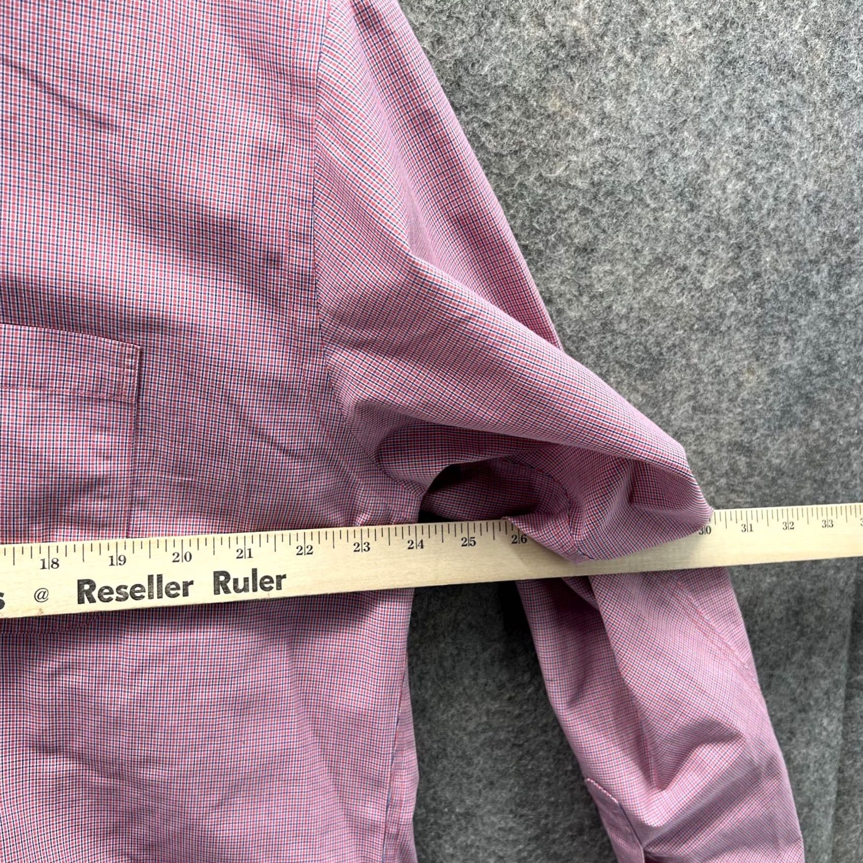 Brooks Brothers VINTAGE Brooks Brothers Dress Shirt Mens Large Red Button Up Plaid Cotton Non Iron VTG Size 42R - 3 Thumbnail