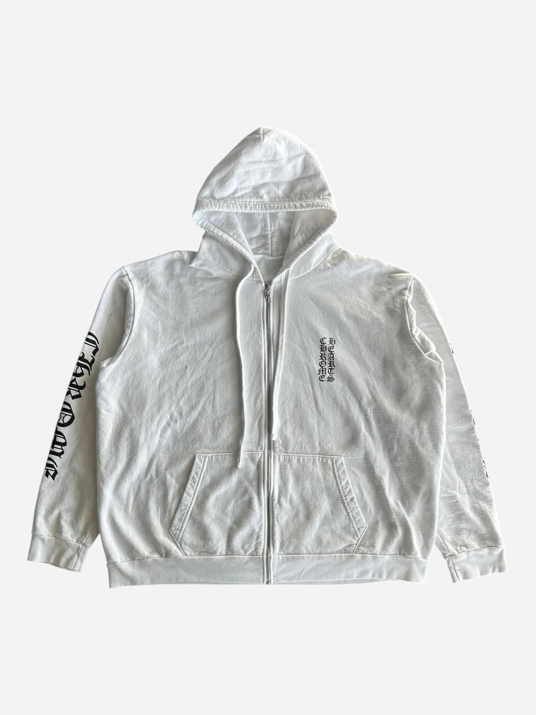 Chrome Hearts Chrome Hearts White & Black Script Logo Zip Up Hoodie Size US XXL / EU 58 / 5 - 1 Thumbnail