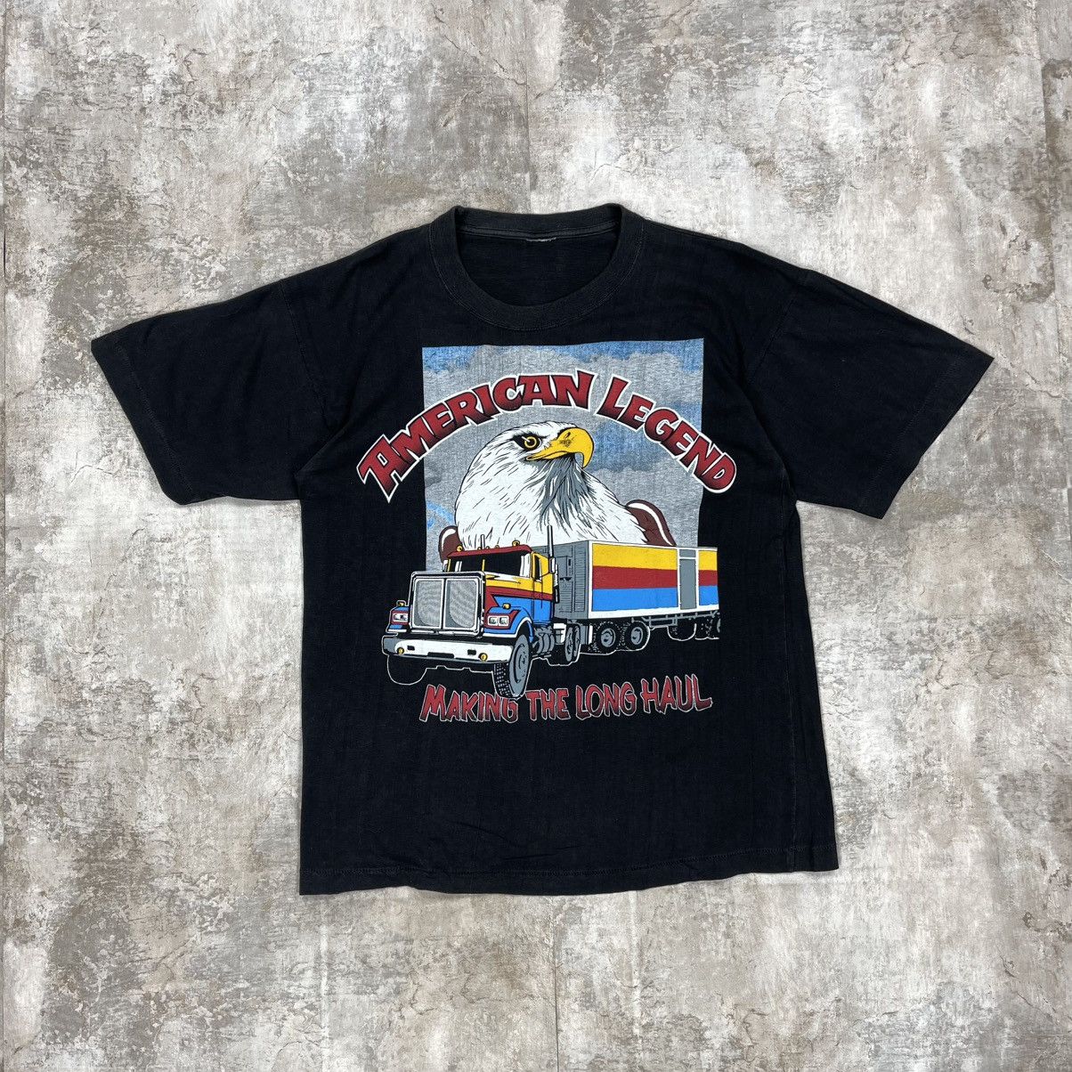 Harley Davidson × Vintage × West Coast Choppers VINTAGE 90s AMERICAN LEGEND SINGLE STITCH HARLEY BIKE TEE Size US L / EU 52-54 / 3 - 1 Thumbnail