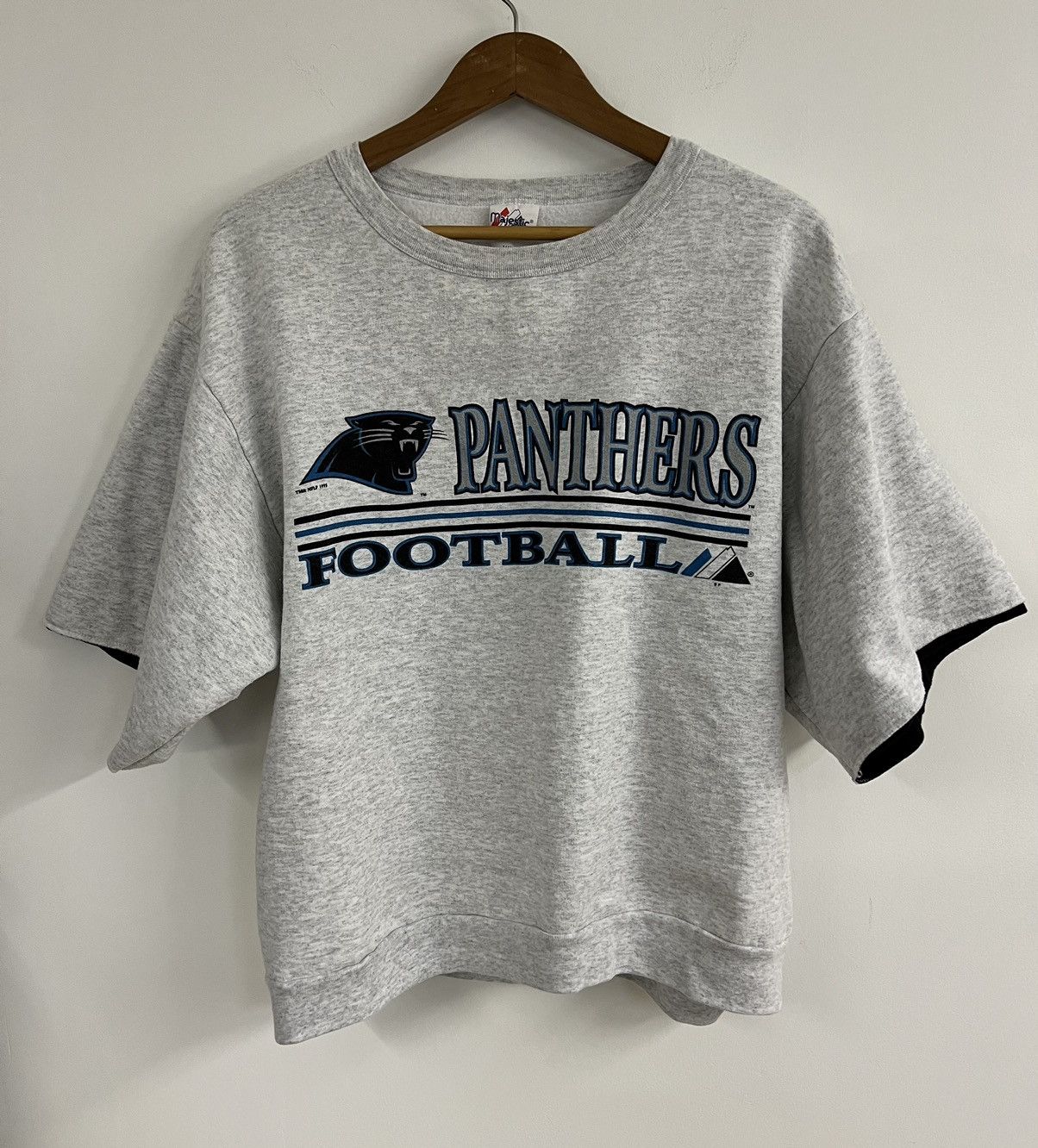 Vintage Carolina Panthers Shirt Men Large White Tee Stained Thrashed Y2K  Adult