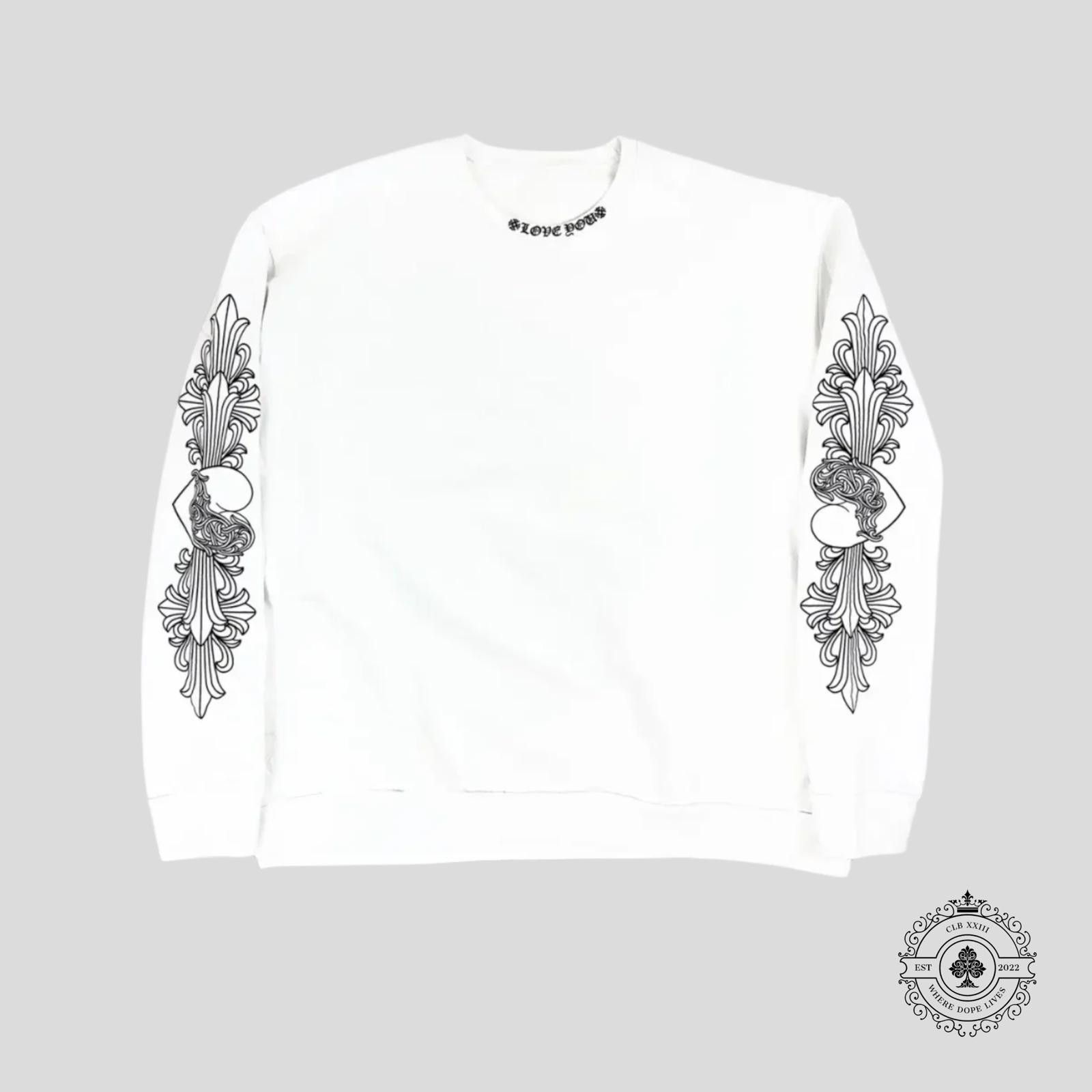 Chrome Hearts Chrome Hearts Love You Crewneck in White Size US L / EU 52-54 / 3 - 1 Thumbnail
