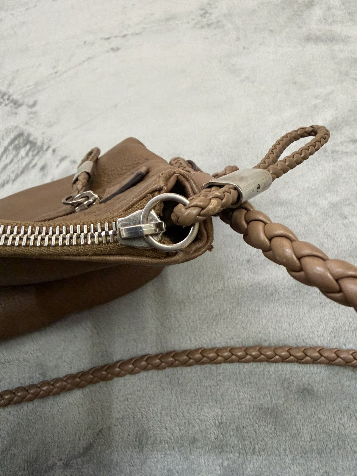 Gucci Gucci Brown Leather Braided Strap Bag Size ONE SIZE - 9 Thumbnail