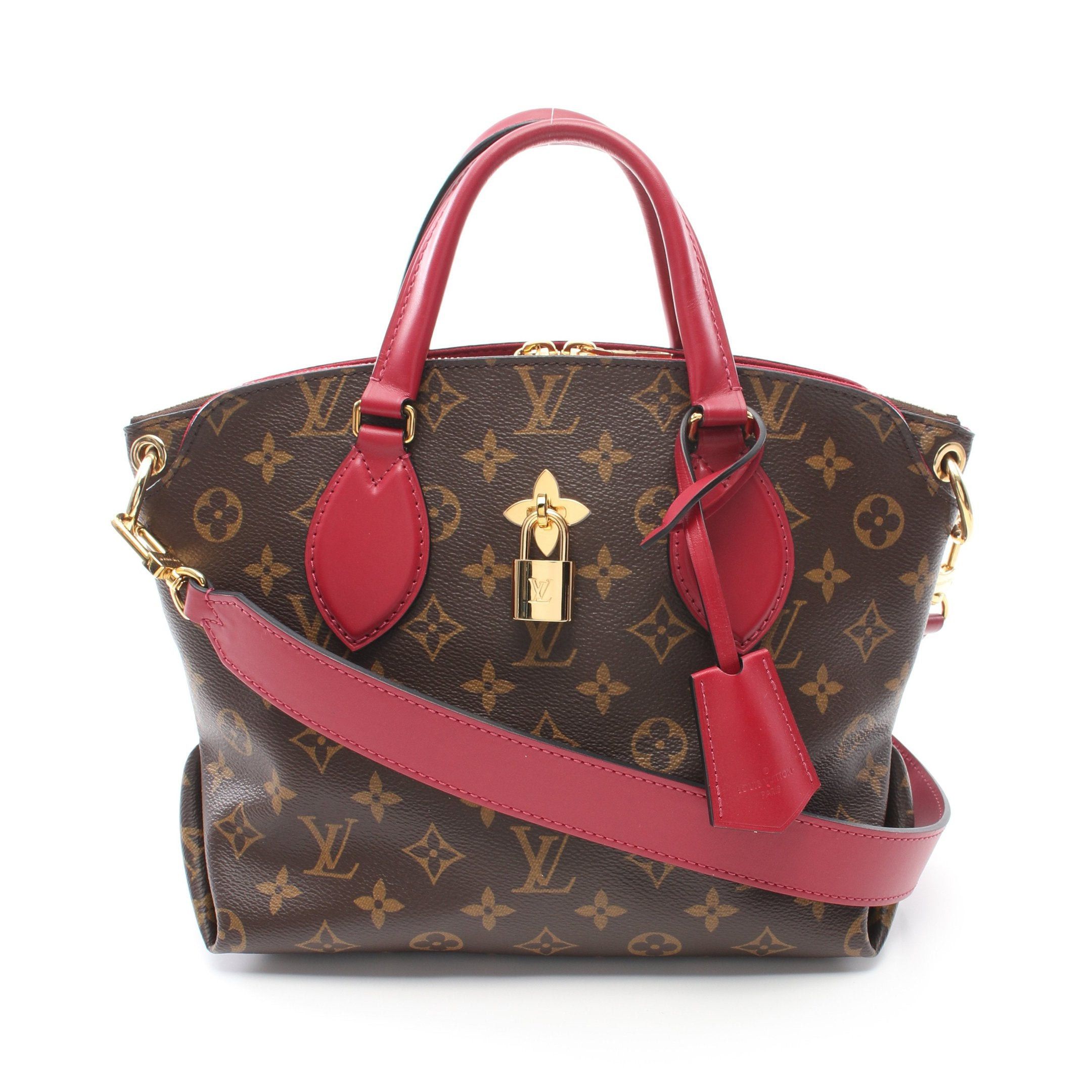 Louis Vuitton Louis Vuitton Flower Zipped Tote Pm Monogram Handbag Bag Leather Brown Bordeaux Size ONE SIZE - 1 Thumbnail
