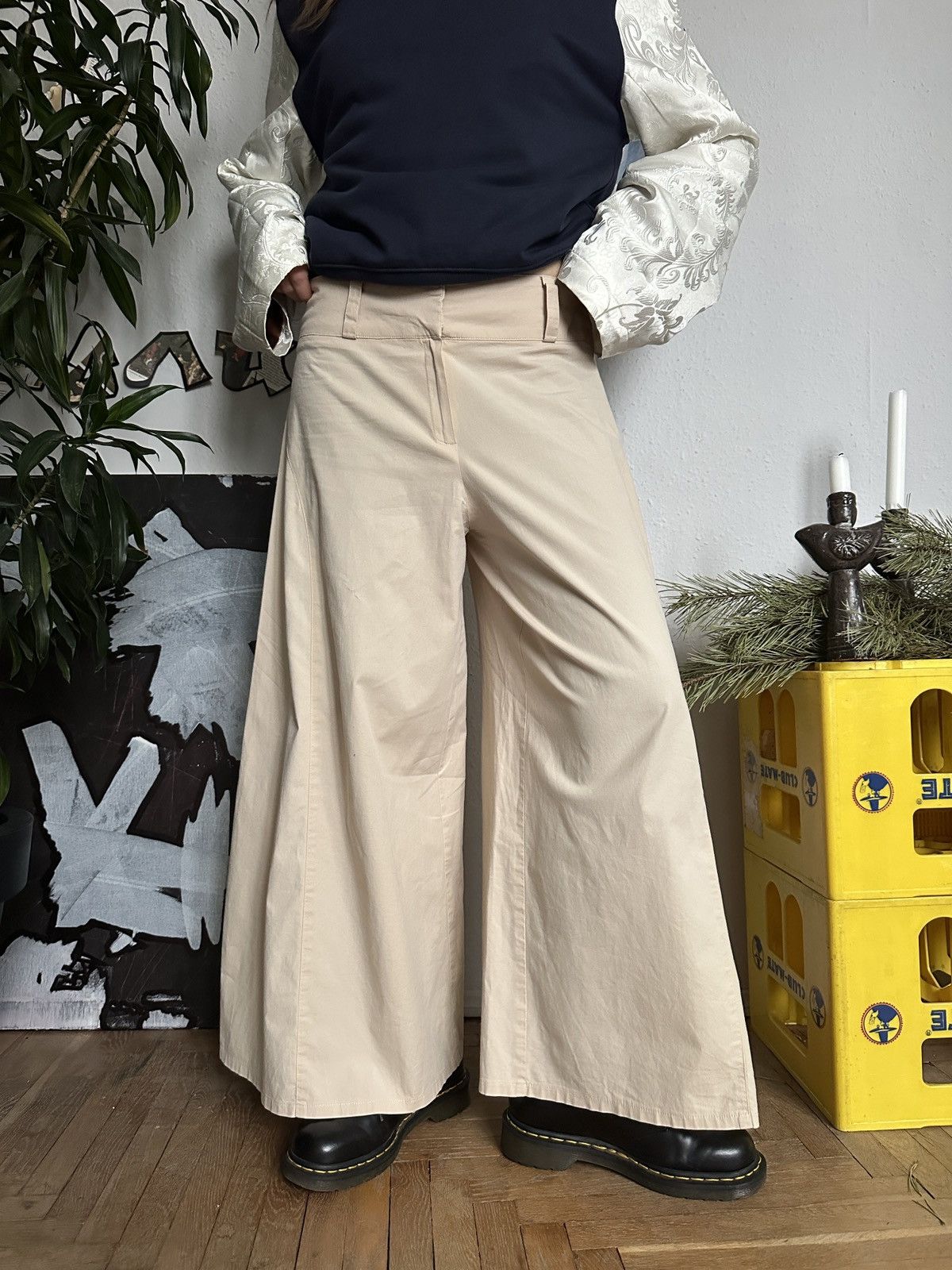 20471120 × Seditionaries Vintage Extra Flared Pants Parahcute Y2K Size 30" / US 8 / IT 44 - 3 Thumbnail