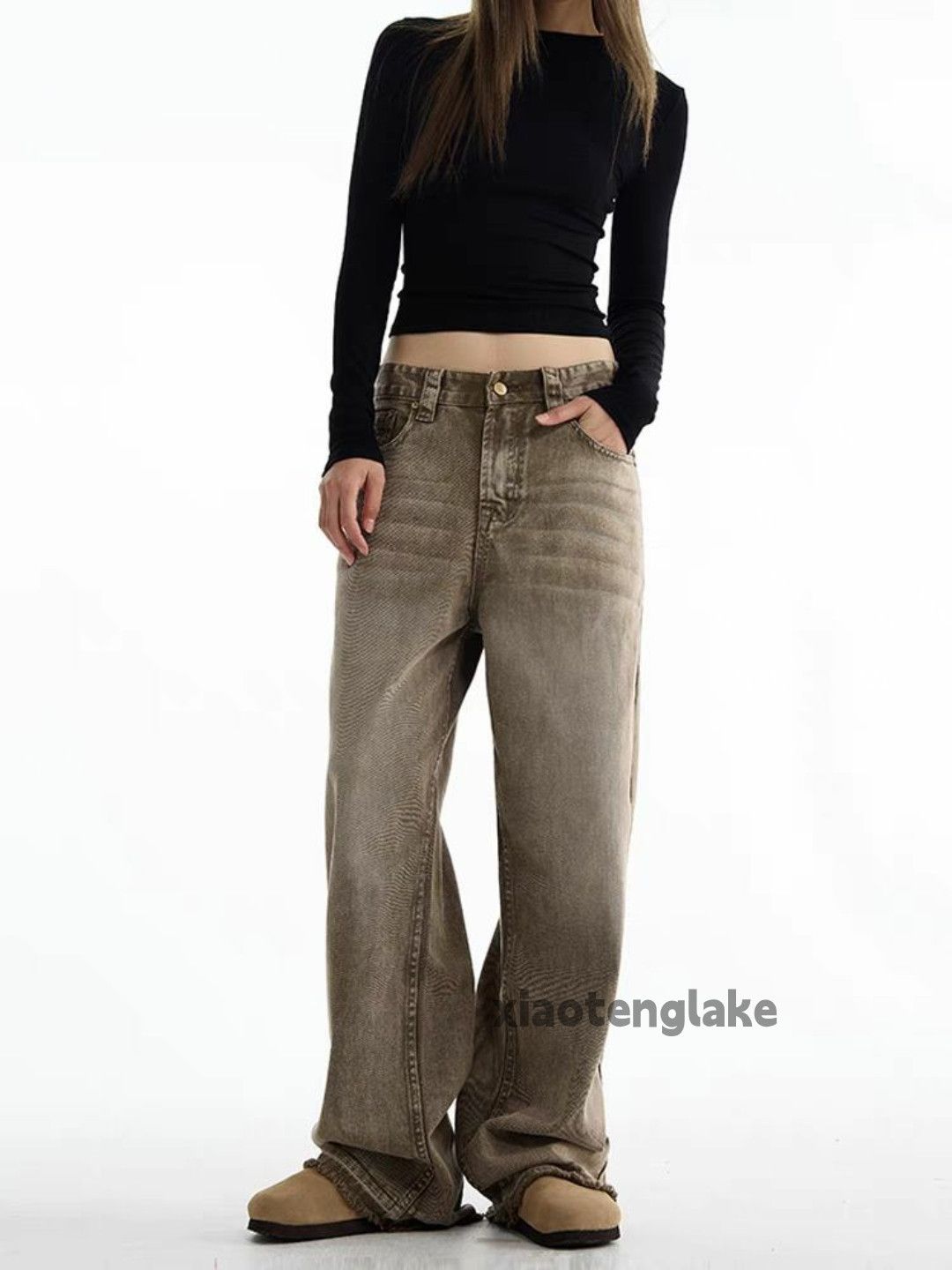 Jean × Vintage washed faded y2k yuppie loose damaged grunge jeans Size 30" / US 8 / IT 44 - 3 Thumbnail