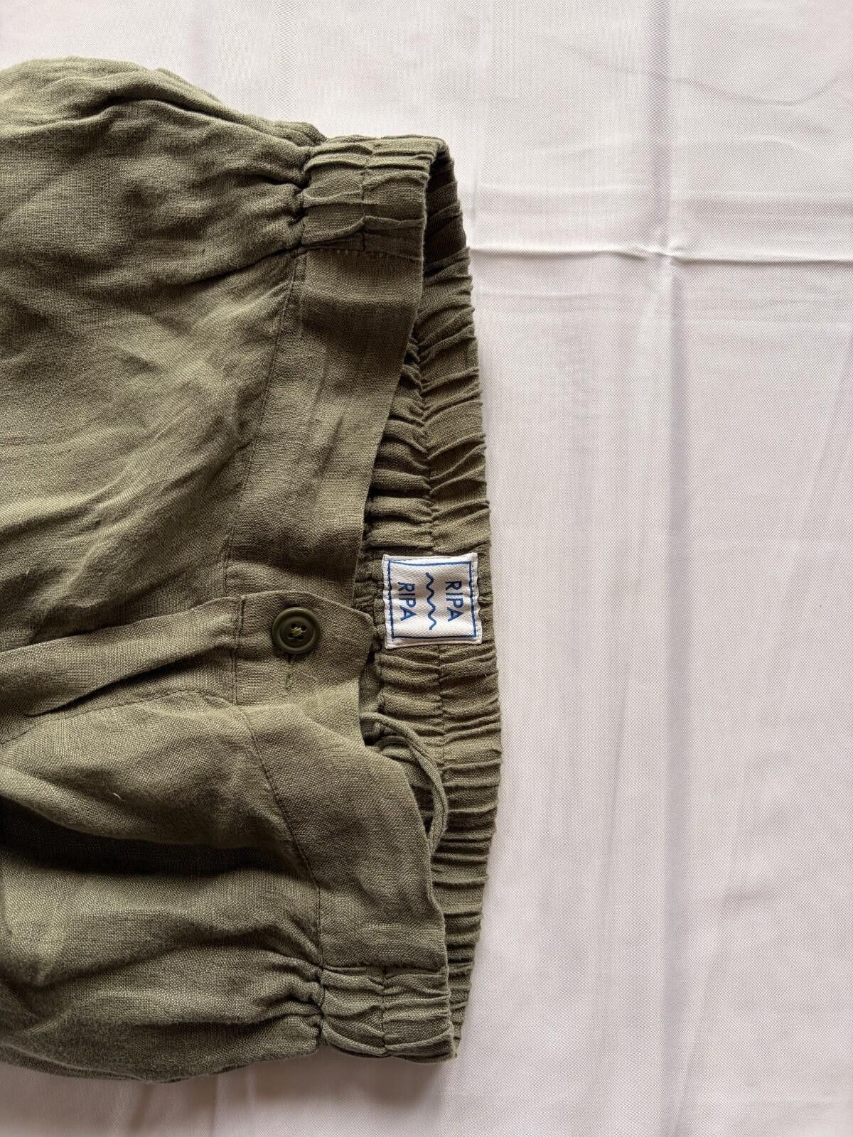 Other Ripa Ripa Green Linen Pants - Size M - Anacapri - Altered Size US 32 / EU 48 - 6 Thumbnail