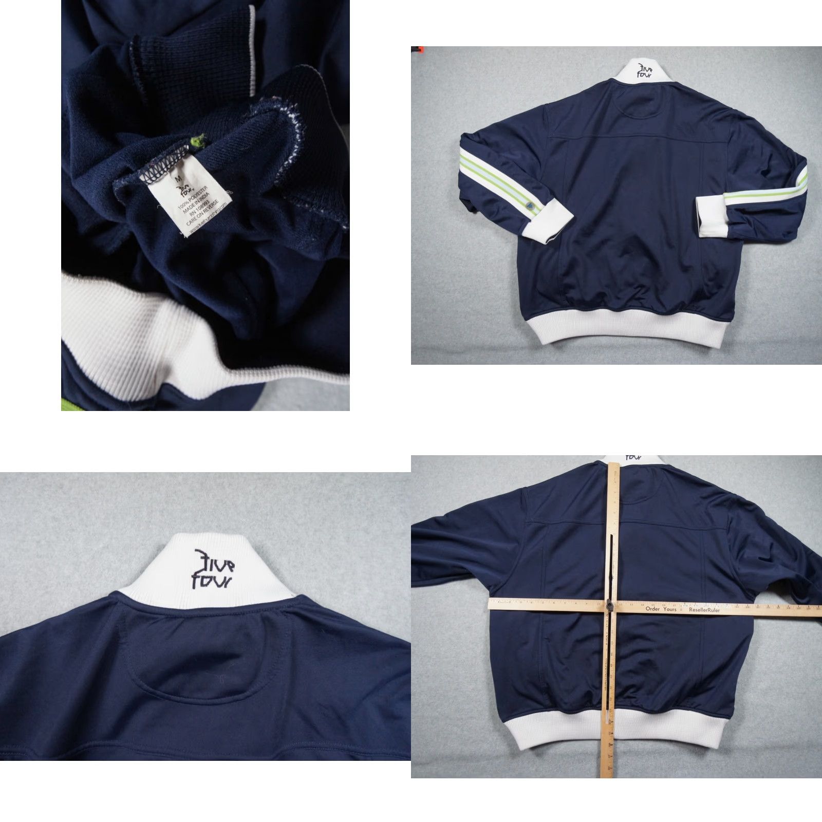 Vintage VINTAGE Five Four Jacket Mens M Blue Track Full Zip Mock Neck Outdoors Y2K Size US M / EU 48-50 / 2 - 8 Thumbnail