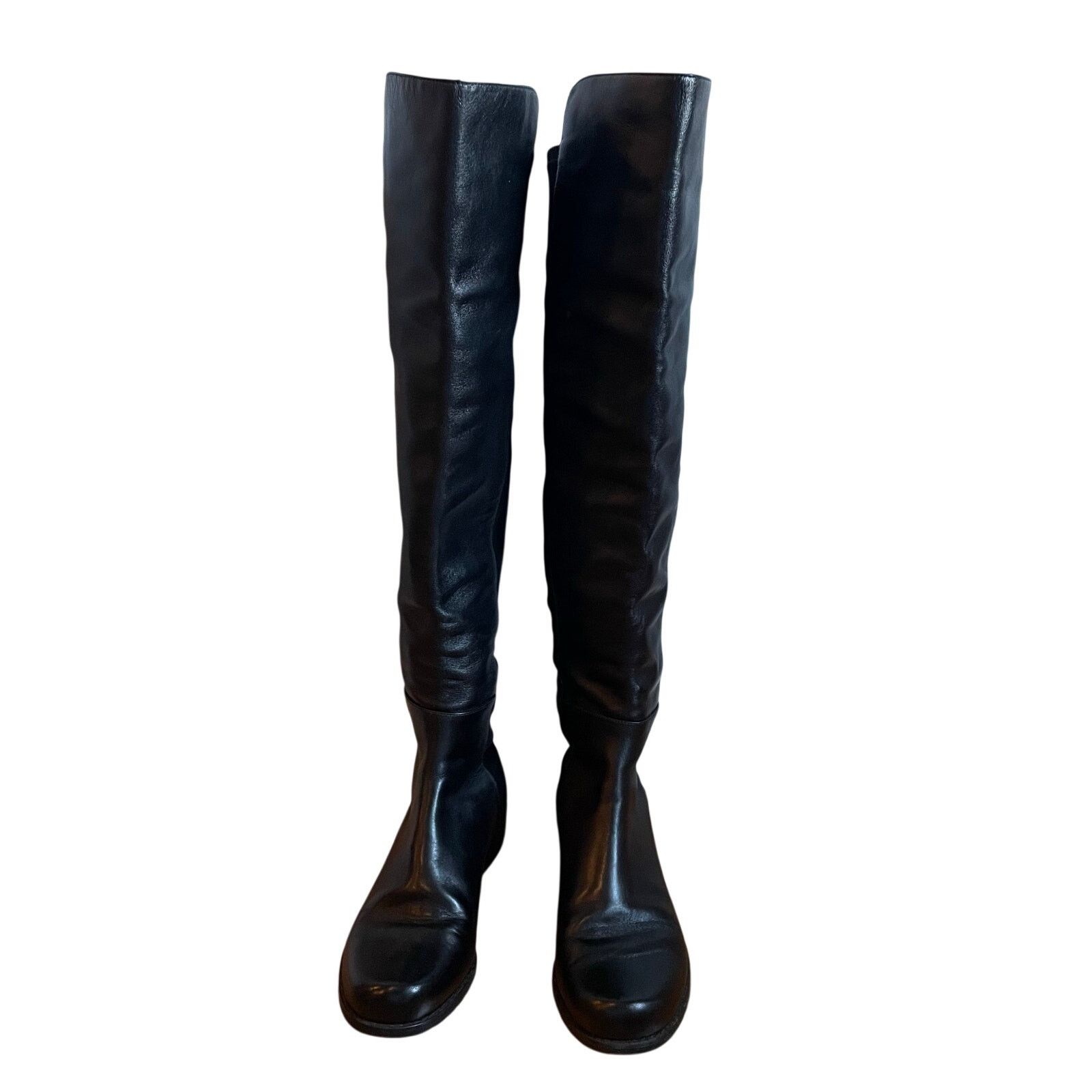 Stuart Weitzman Stuart Weitzman 5050 Black Leather Elastic Tall Boots sz US5 Size US 5 / IT 35 - 5 Thumbnail