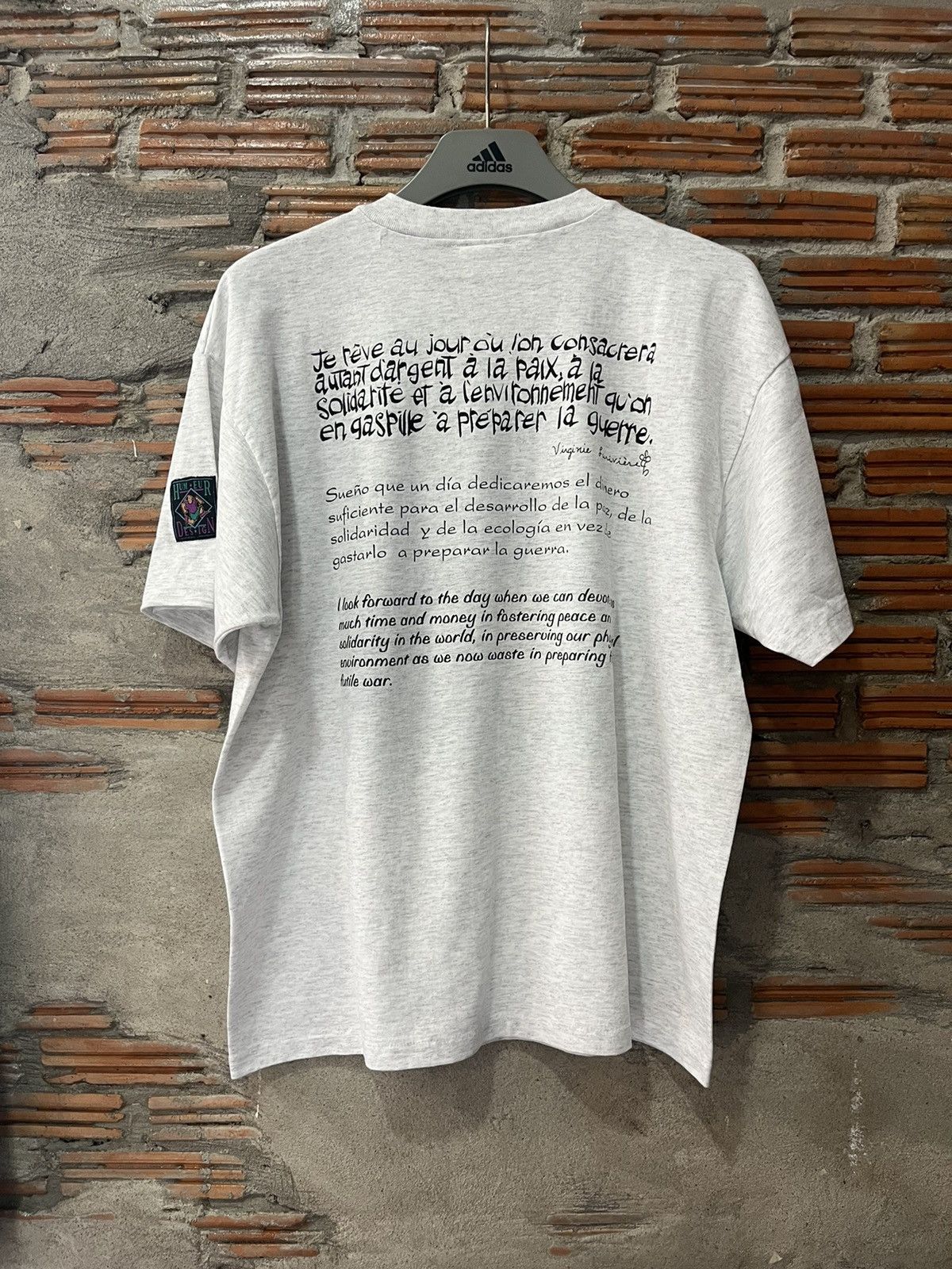 Arts & Science Vintage PAIX-ENVIRONNEMENT Peace 90’s N.JOBIN Tshirt Size US XL / EU 56 / 4 - 3 Thumbnail