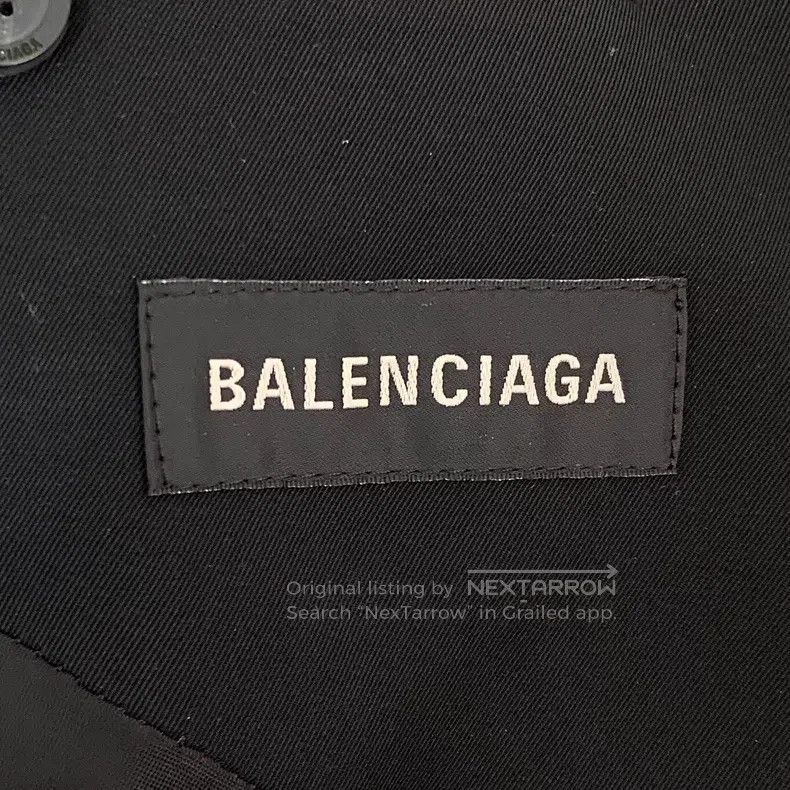 Balenciaga Balenciaga Black logo badge lapel single-breasted long-sle Size XS / US 0-2 / IT 36-38 - 6 Thumbnail