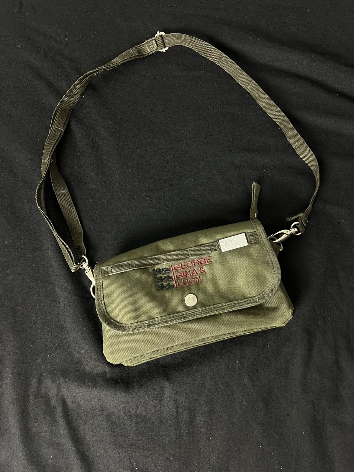 Avant Garde x Vintage George Gina & Lucy Mini Bag Messenger Ggl in Green, Men's