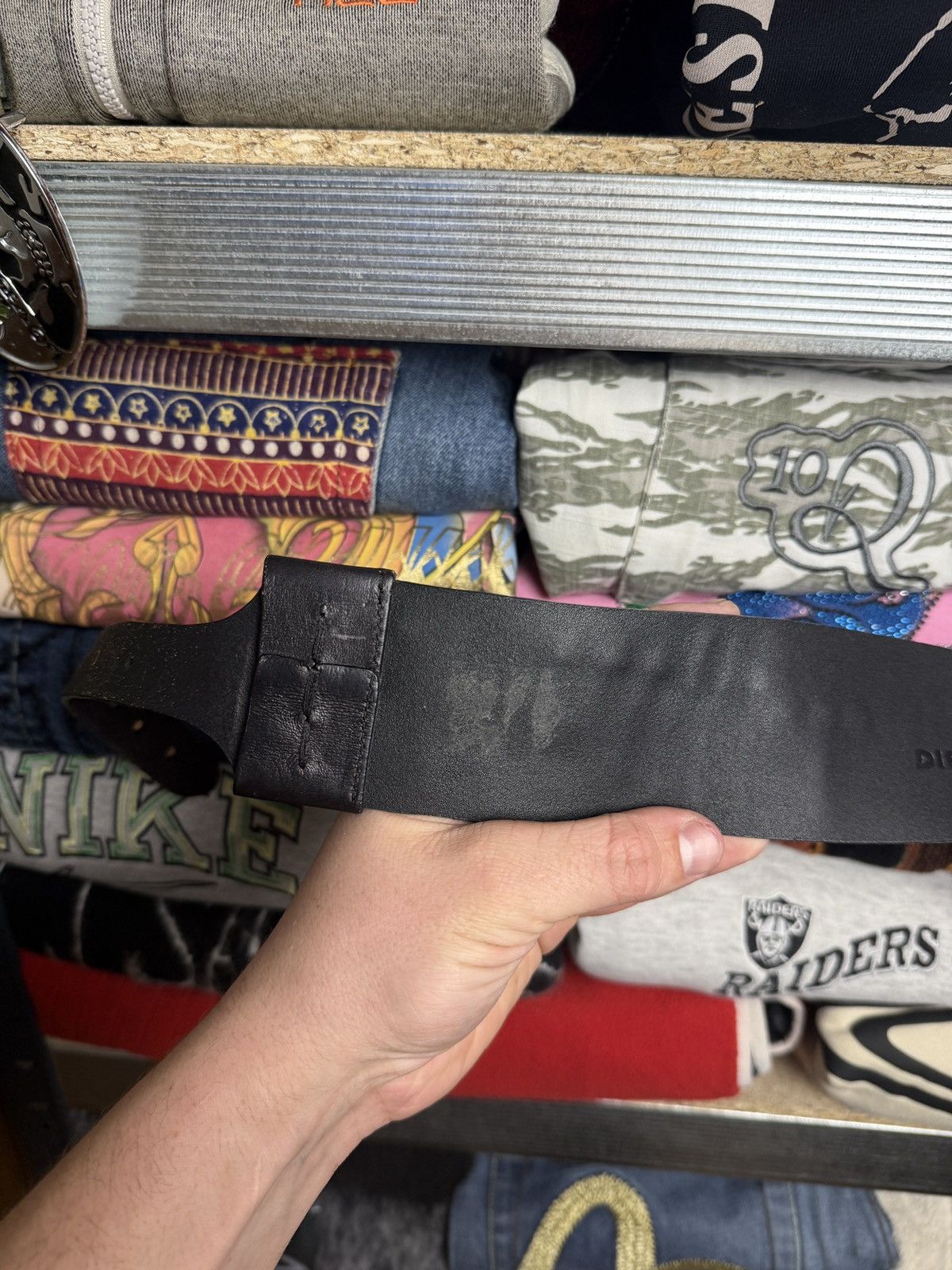 Diesel Vintage Diesel Studded Metal Logo Y2k Leather Archive Belt Size ONE SIZE - 16 Thumbnail