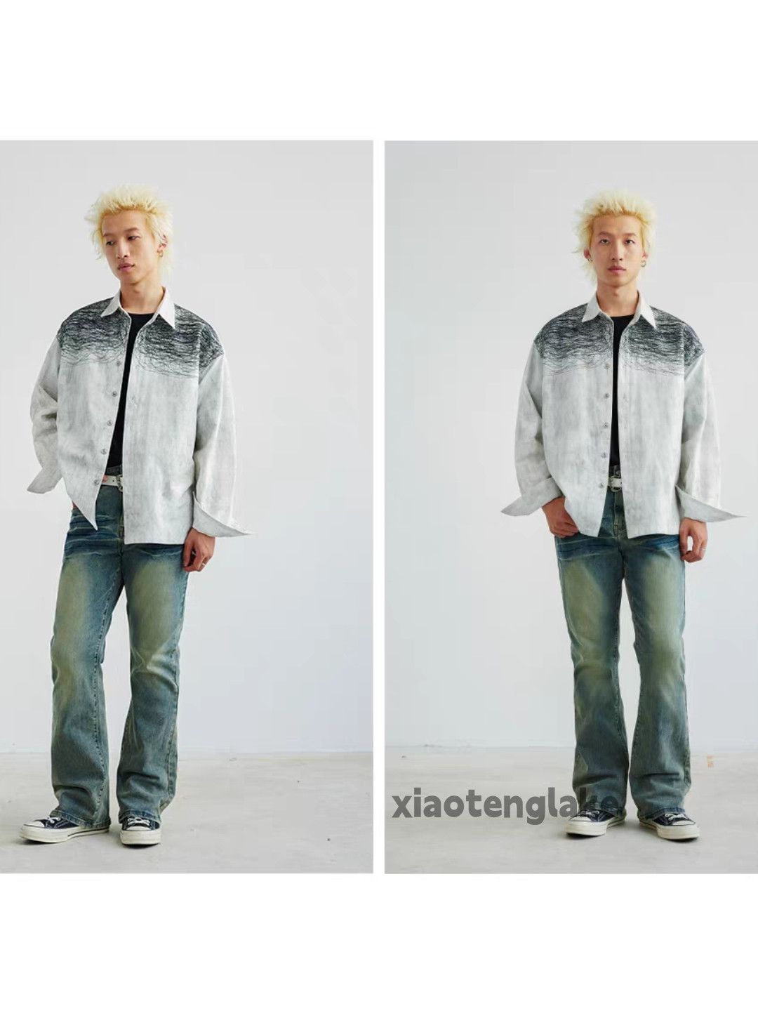 Vintage unisex washed faded tie dye punk grunge stain shirt Size US L / EU 52-54 / 3 - 3 Thumbnail