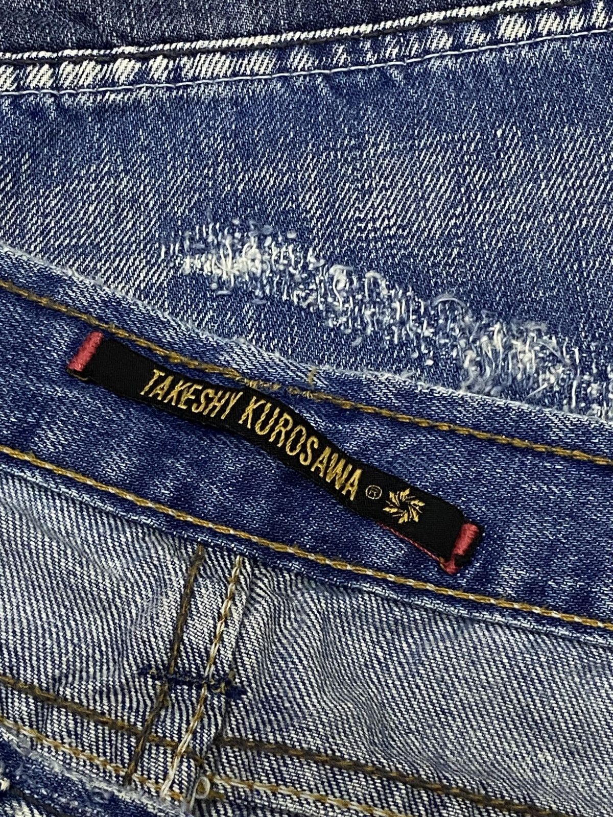 If Six Was Nine × Japanese Brand × Takeshy Kurosawa Takeshy Kurosawa “FEEL” Distressed Washed Denim Size US 32 / EU 48 - 12 Thumbnail