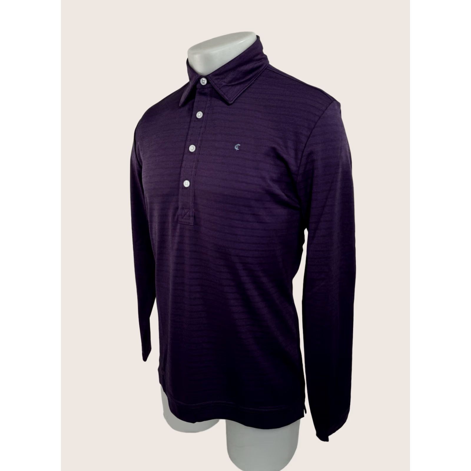 Vintage Criquet Polo Shirt - Striped Lightweight Embroidered Logo S Purple Mens Long Sleeve Size US S / EU 44-46 / 1 - 1 Thumbnail