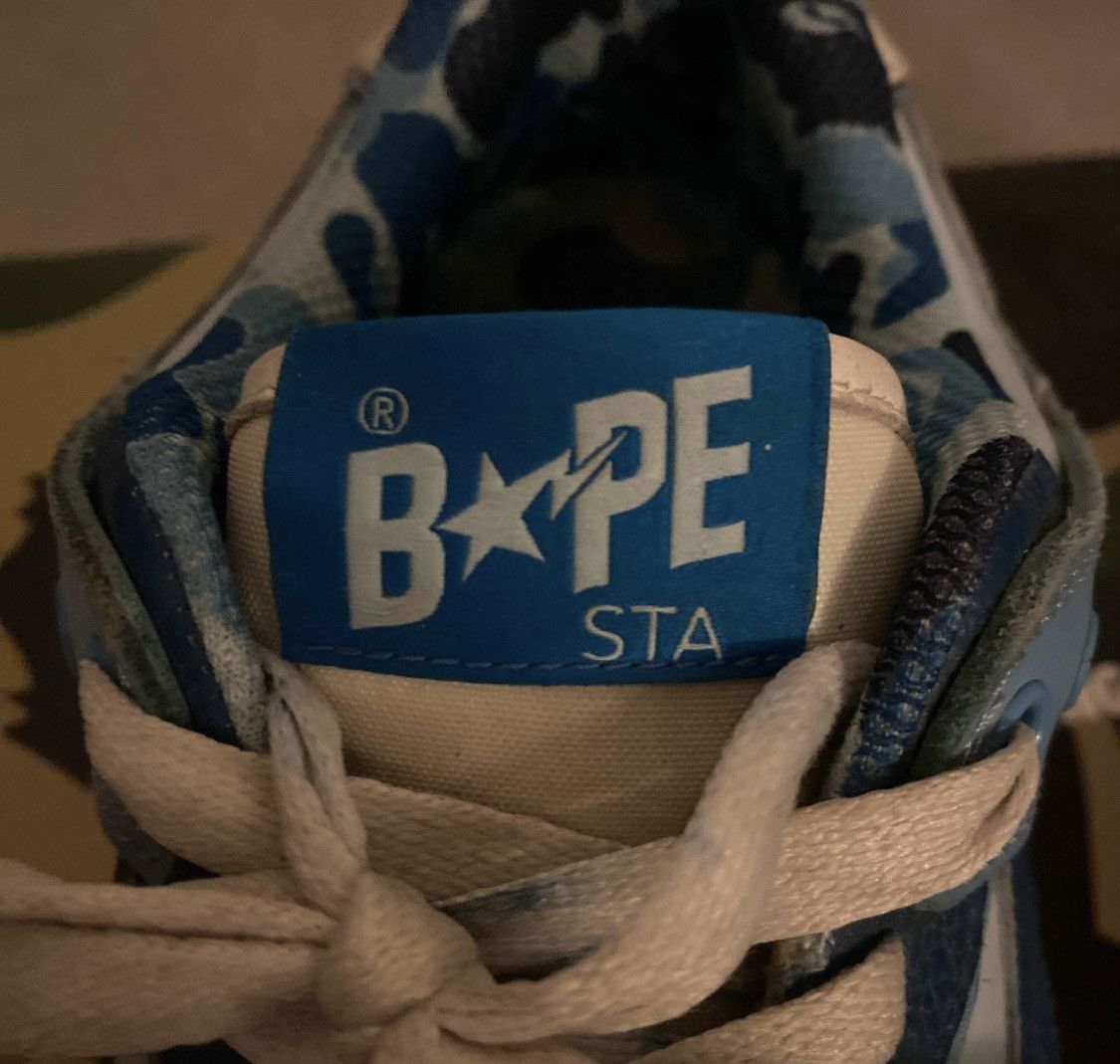 Bape bape sk8sta camo blue low sneakers Size US 9 / EU 42 - 6 Thumbnail