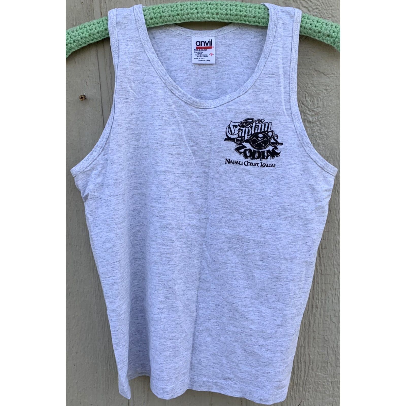 Anvil VINTAGE Anvil Captain Zodiak Napali Coast Kauai Raft Kauai Tank Top Unisex S Gray Cotton Blend Preshrunk Graphic Print T-Shirt USA Made Size US S / EU 44-46 / 1 - 2 Thumbnail