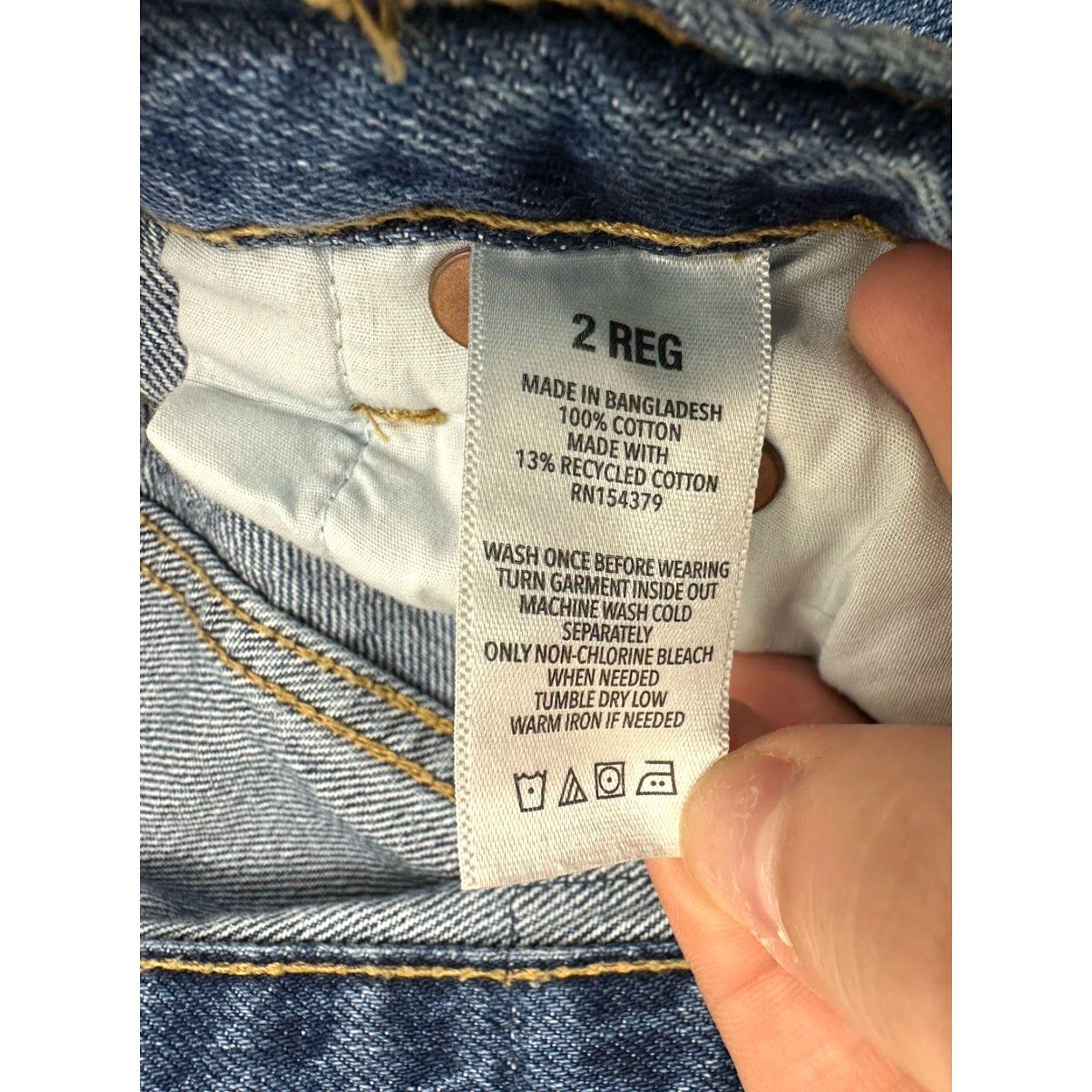 Vintage Aéropostale Womens Jeans Regular 2 Mid Distressed Baggy 90s Button Up Denim Blue Jeans Womens Size 26" / US 2 / IT 38 - 6 Thumbnail