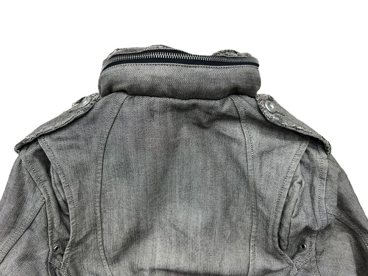 FranCisT MOR.K.S Francist Mor.K.S M65 Distressed Silver Goth Denim Jacket Size US S / EU 44-46 / 1 - 12 Thumbnail
