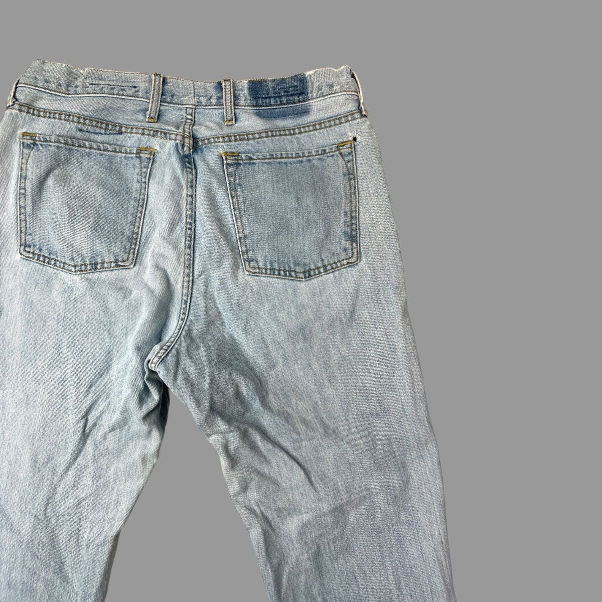 Gap × Vintage Vintage 90s gap light wash denim repaired jeans Size US 35 - 3 Thumbnail