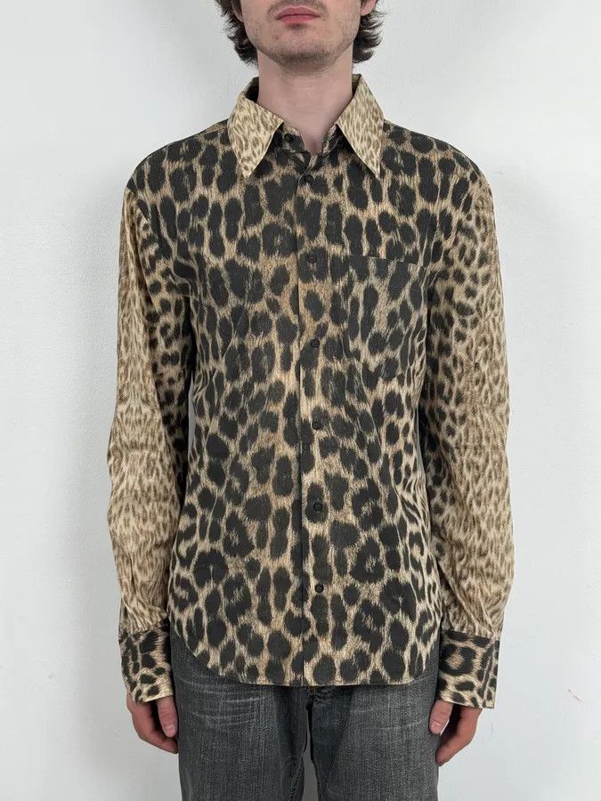 Just Cavalli 2000s Cavalli Leopard Black Shirt Size US M / EU 48-50 / 2 - 1 Thumbnail