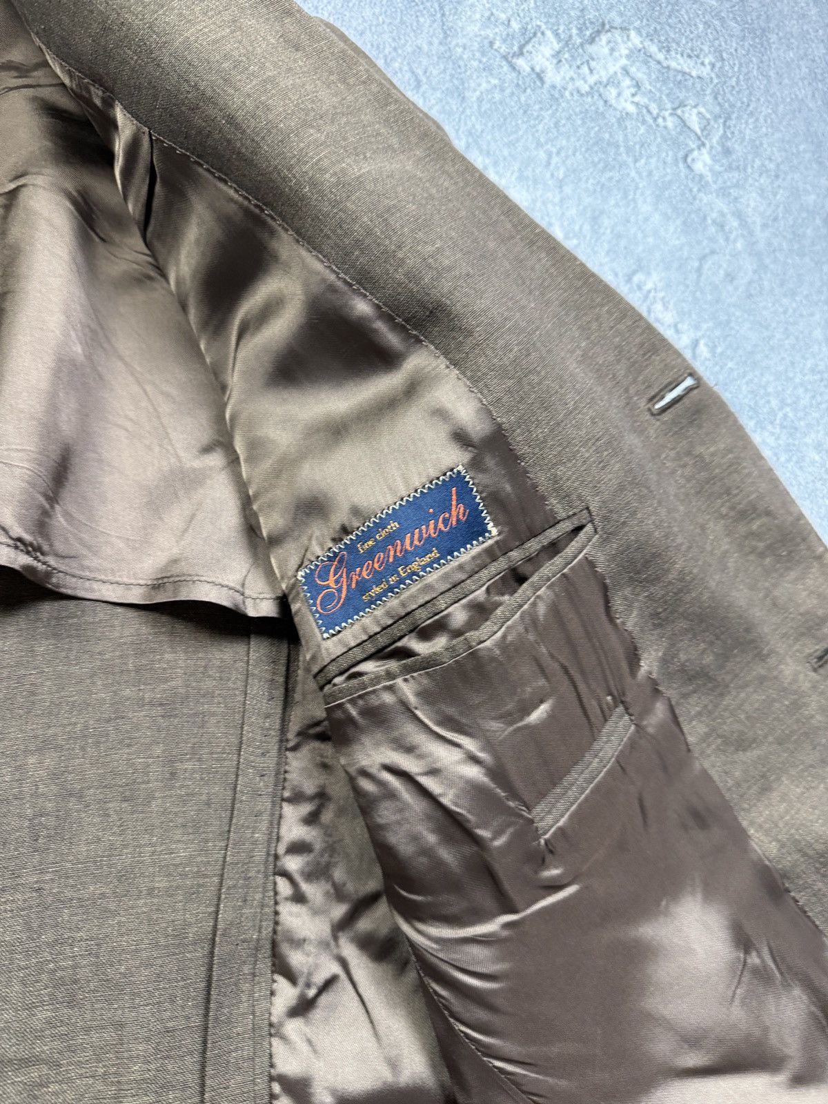 Lardini Size 54 Regular Brown Linen Double Breasted Luxury Suit Size 54R - 11 Thumbnail