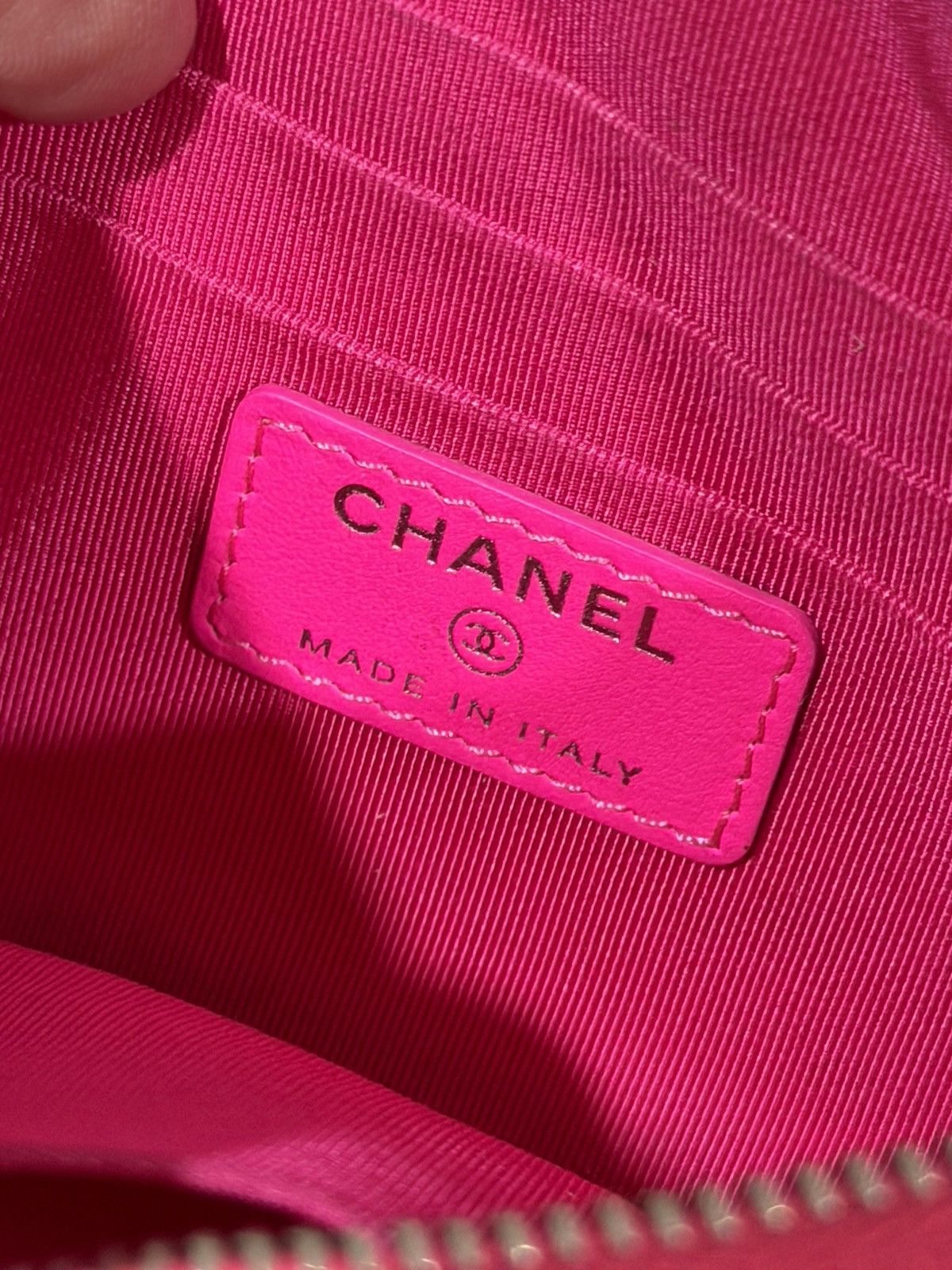Chanel Chanel Pink Goatskin Quilted Cavier O-Case Pouch Wallet Bag Size ONE SIZE - 11 Thumbnail