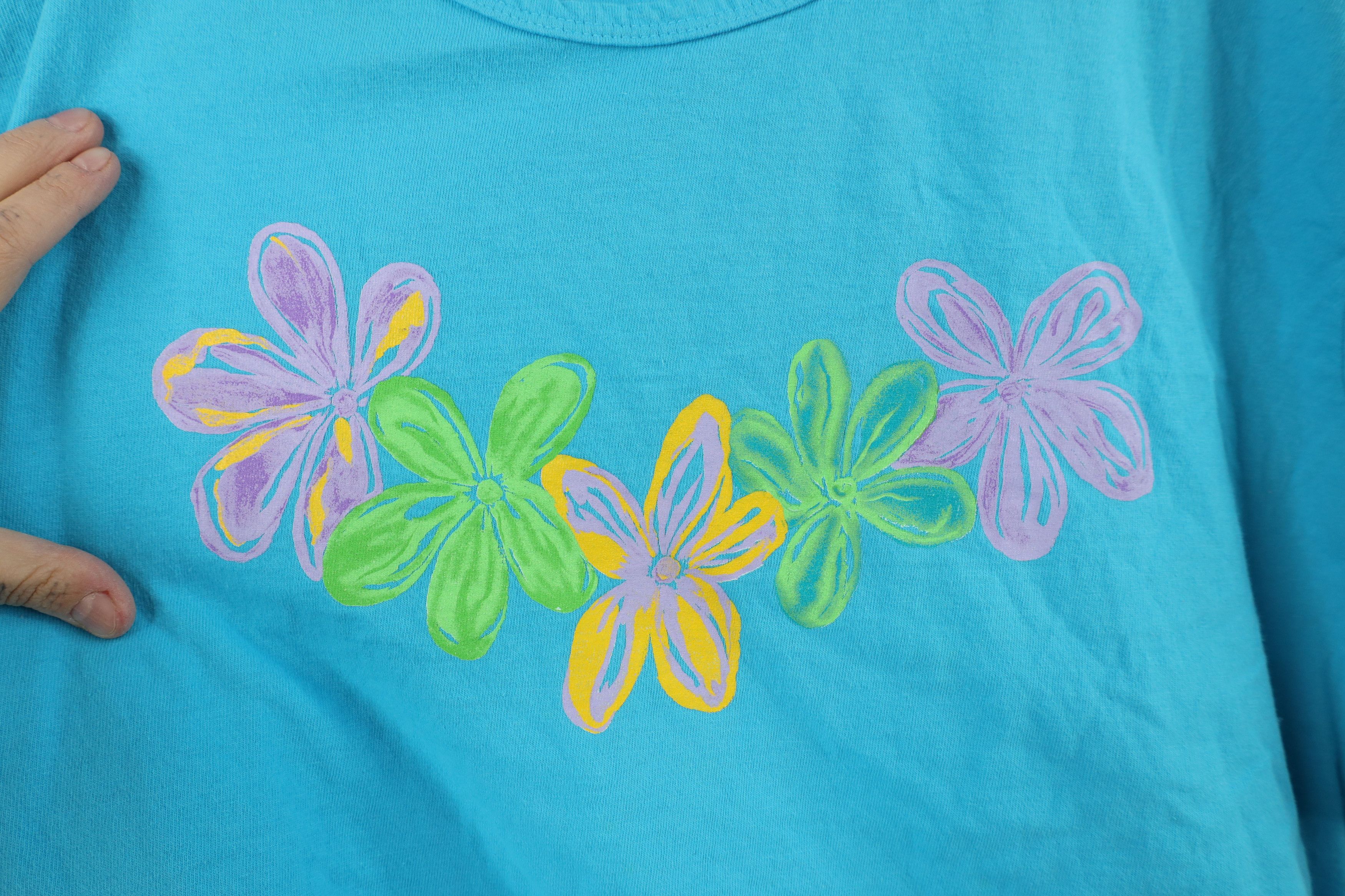 Vintage Vintage 90s Streetwear Floral Short Sleeve T-Shirt USA Size 3XL / US 20-22 - 4 Thumbnail