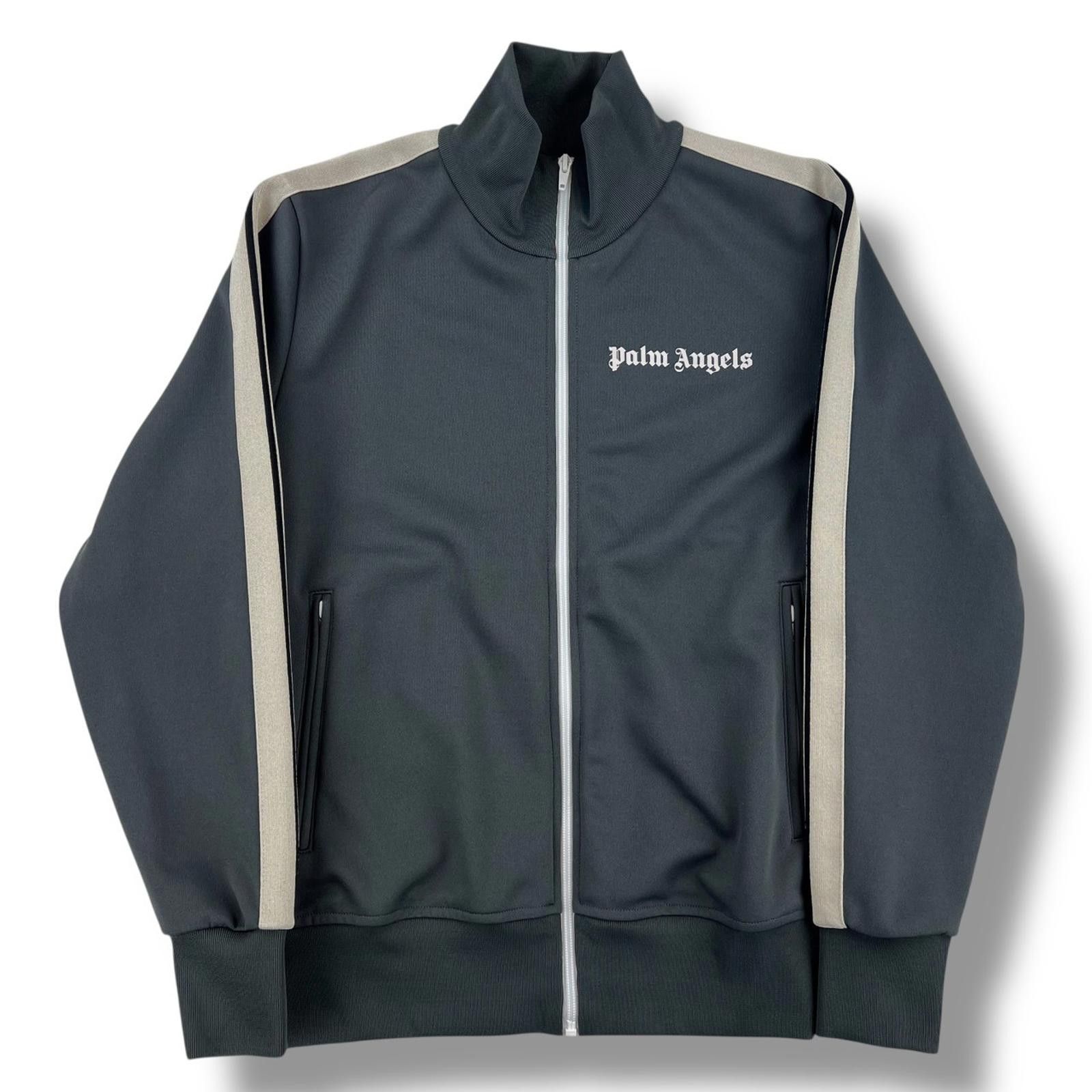 Palm Angels Palm Angels Grey & Ivory Track jacket Size US M / EU 48-50 / 2 - 2 Thumbnail